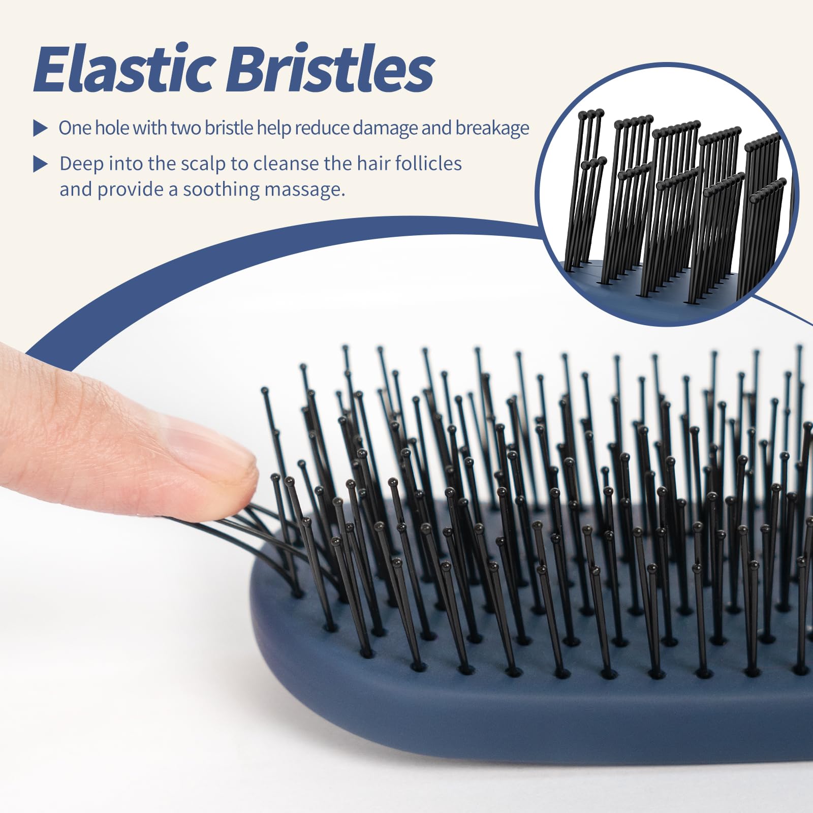 SHINLEA Detangler Hair Brush for Wet & Dry Hair Styling with Scalp Massage Bristles 3