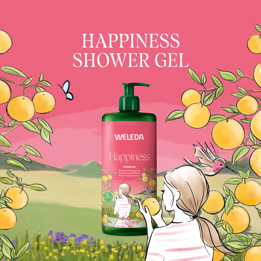 Weleda Happiness Body Wash with Grapefruit, Mandarin & Lime, 750ml 3