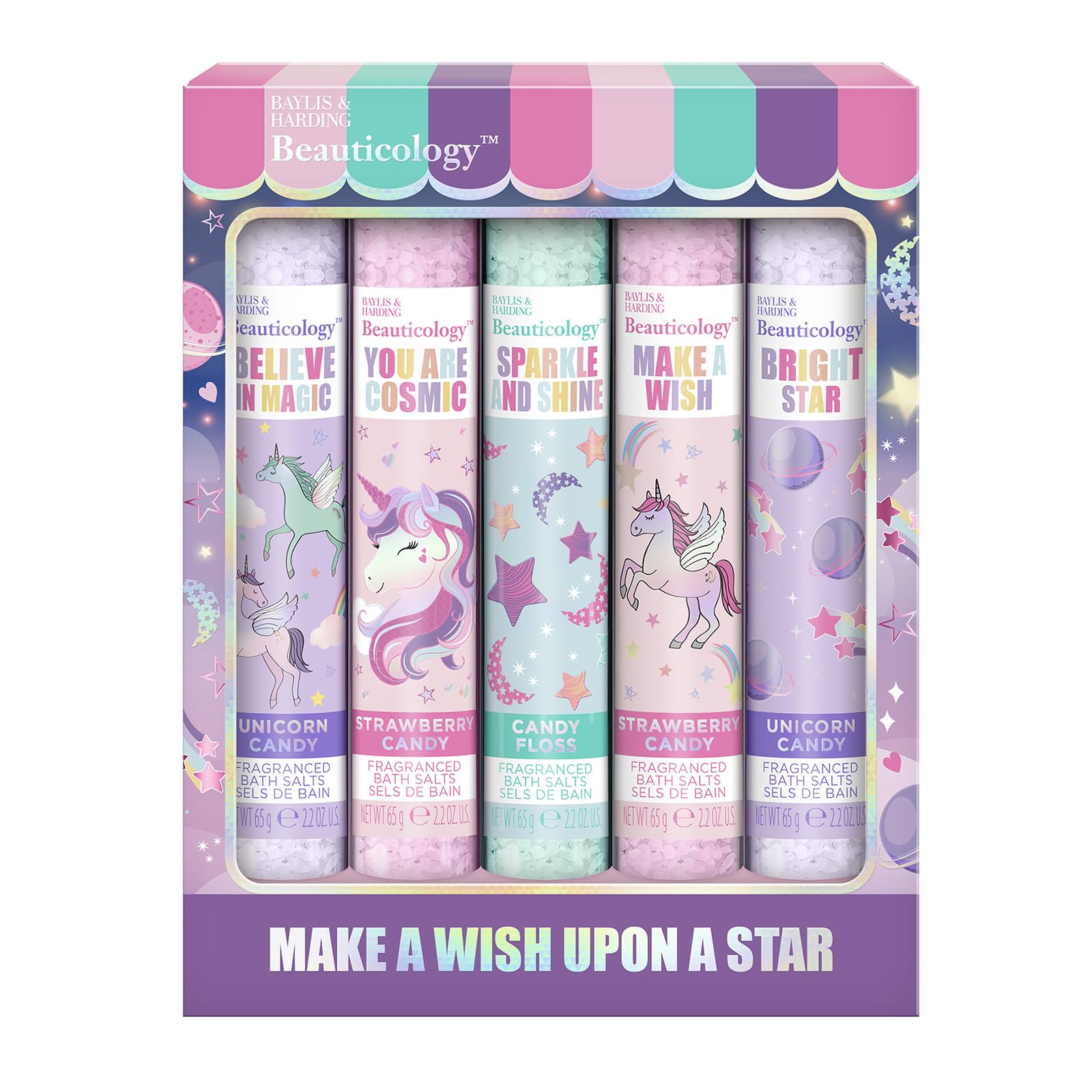 Baylis & Harding Beauticology Cosmic Sprinkled with Love Vegan Bath Salts Gift Set