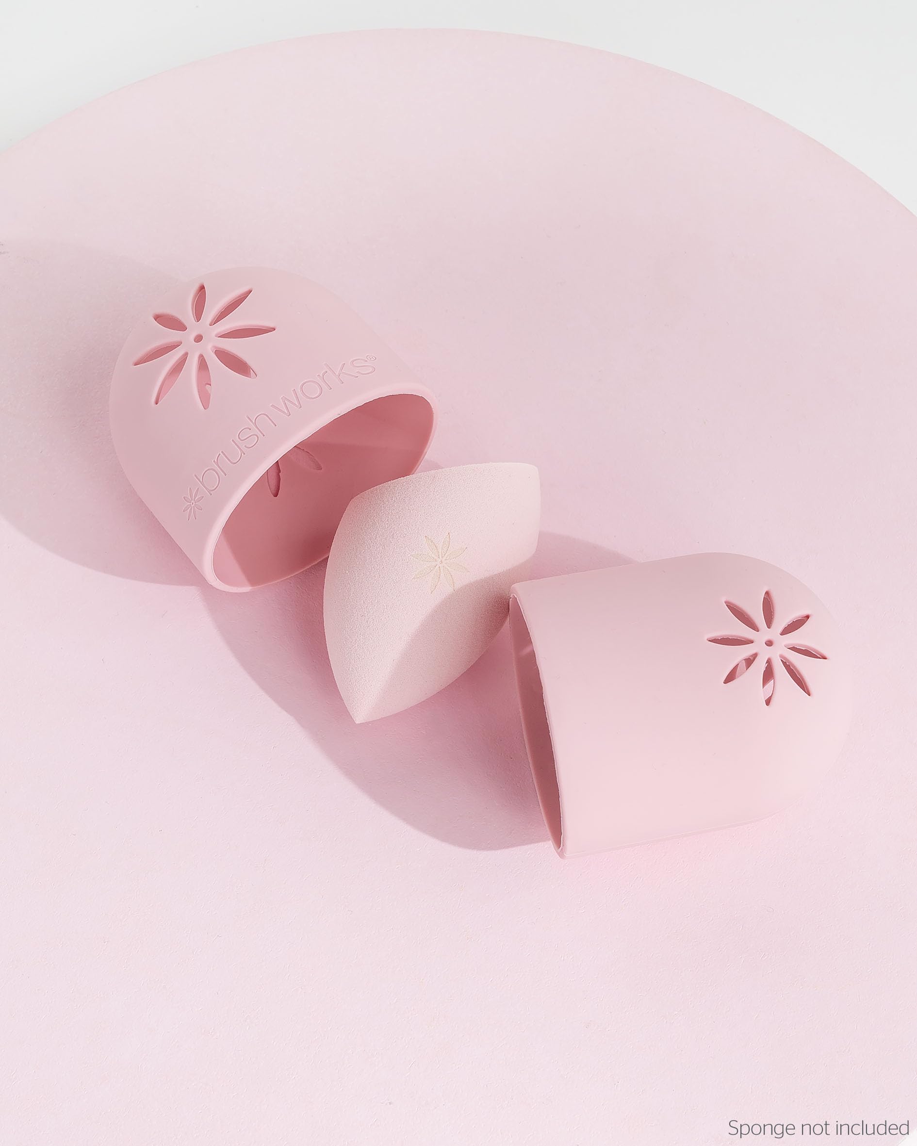 Brushworks Makeup Sponge Shield Silicone Holder for Hygienic Drying and Travel 5