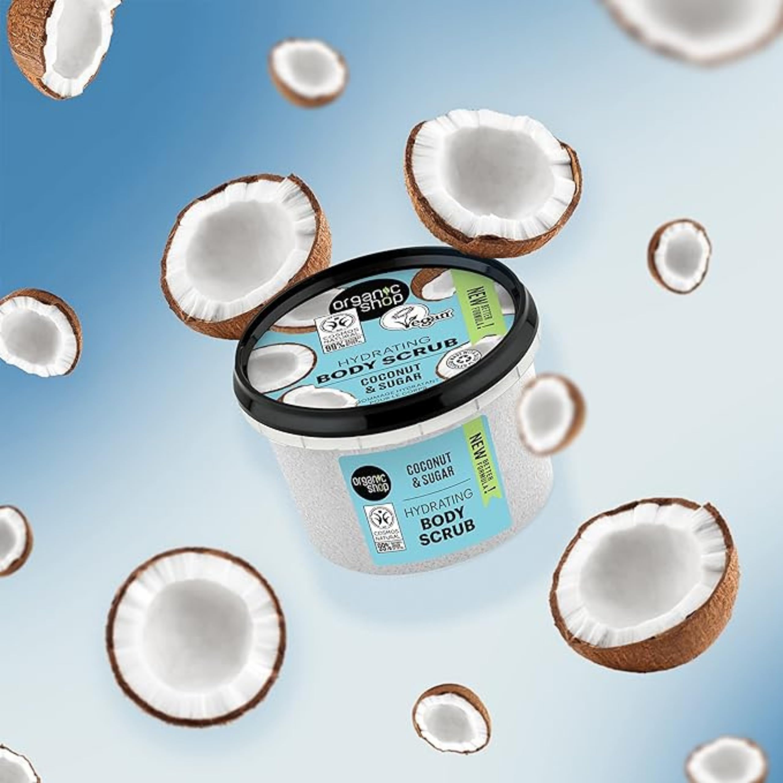 Organic Shop Hydrating Coconut Body Scrub with Natural Sugar and Coconut Oil (250ml) 7