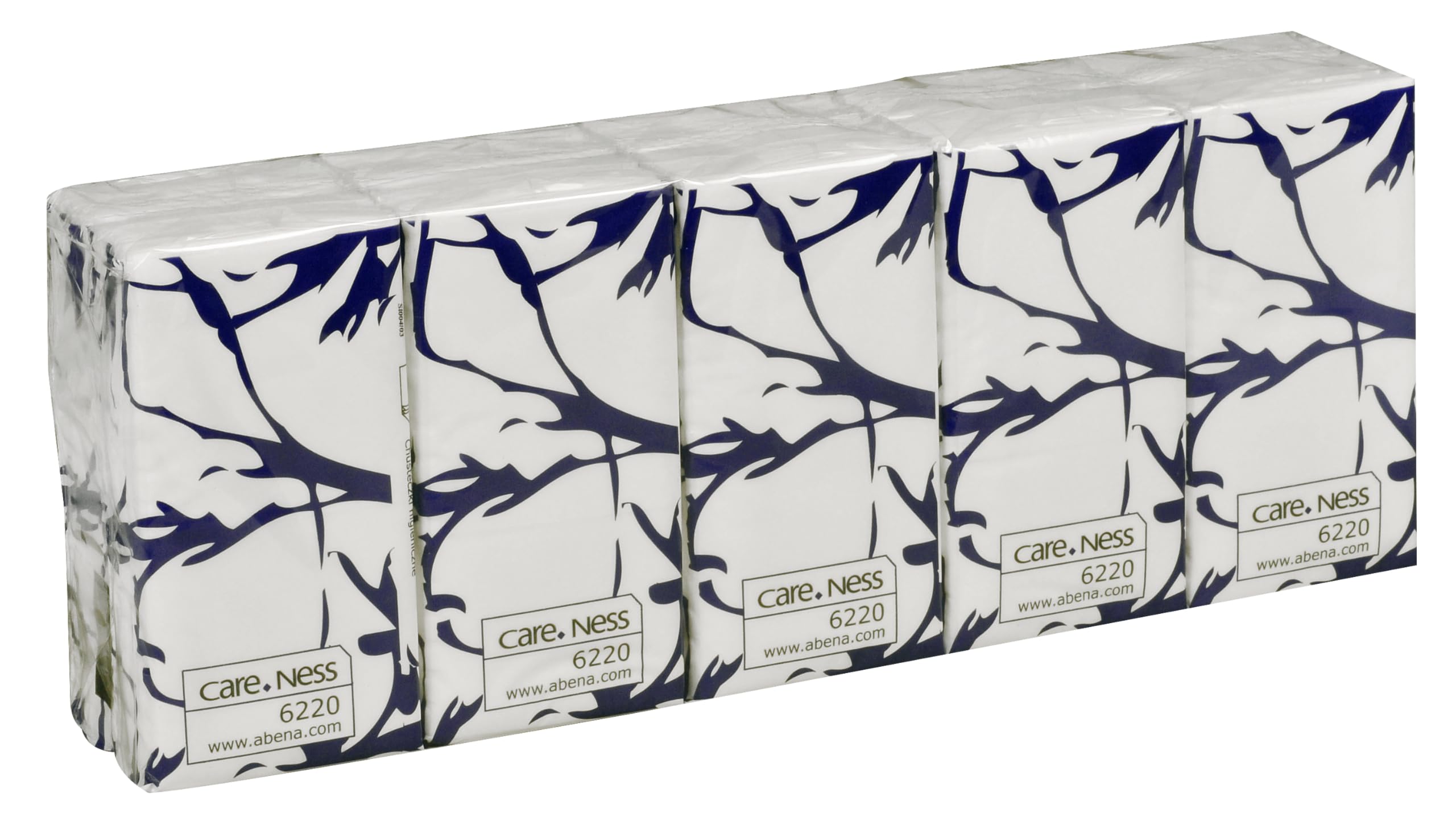 ABENA Taschentücher | 10er-Packung | 3-lagig | Reisepackung | Großes Papiertaschentuch 1