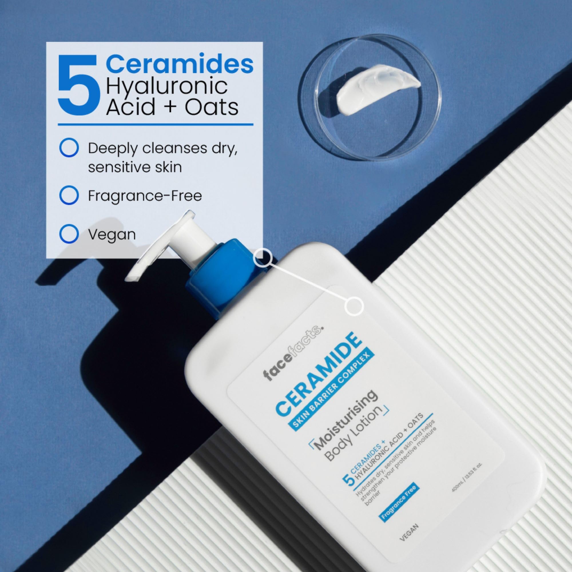 Face Facts Ceramide Moisturising Body Lotion for Hydration and Softening | 400ml