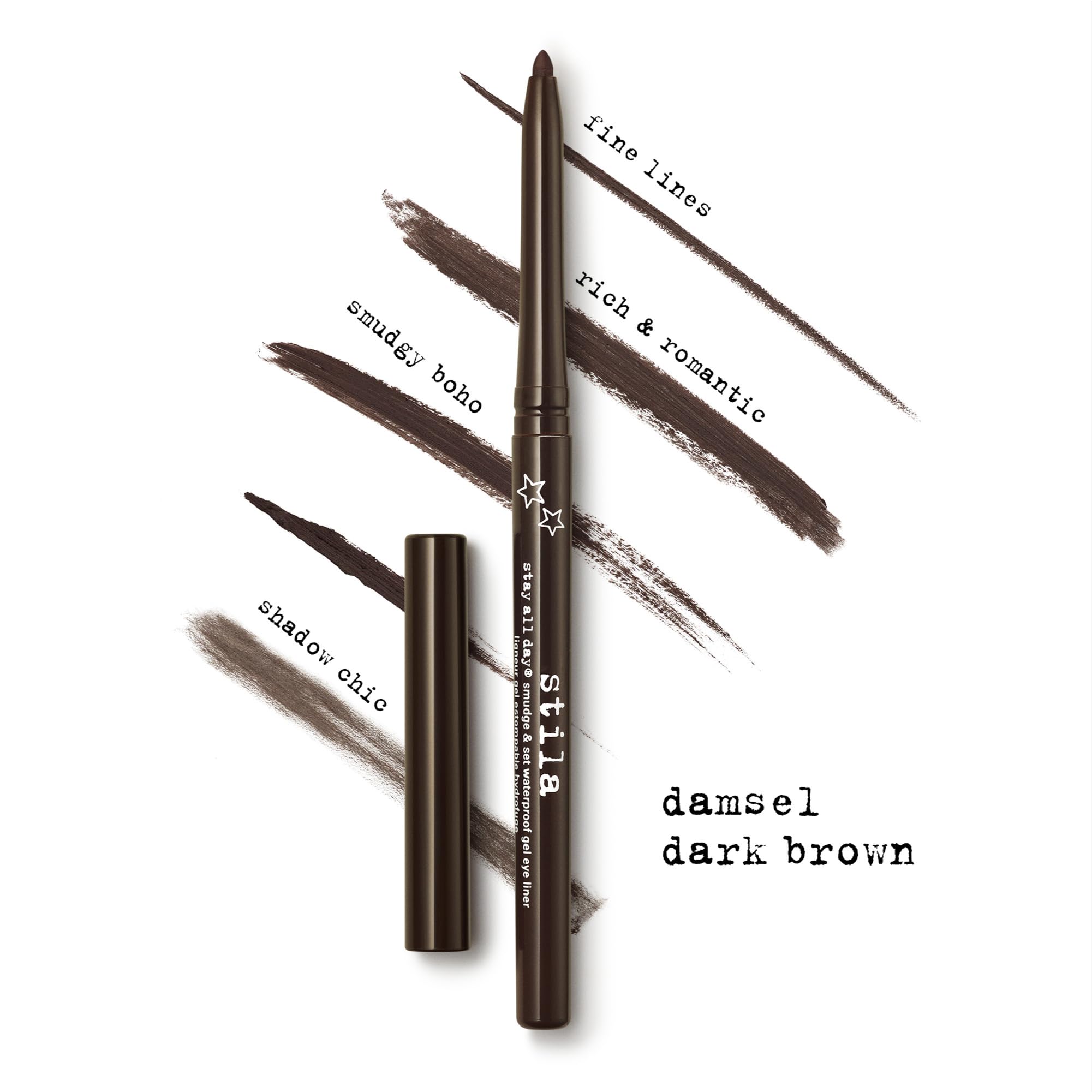 Stila Stay All Day Smudge & Set Waterproof Gel Eye Liner 0.35g - Damsel Dark Bro 3
