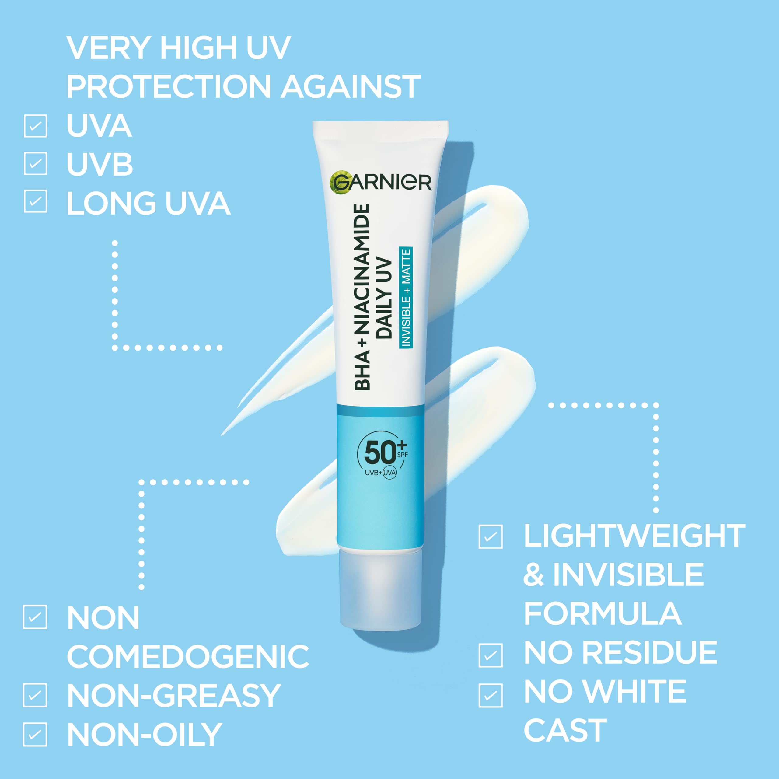 Garnier Pure Active BHA + Niacinamide Daily UV Fluid SPF50 Anti Imperfection Fluid 40ml 4