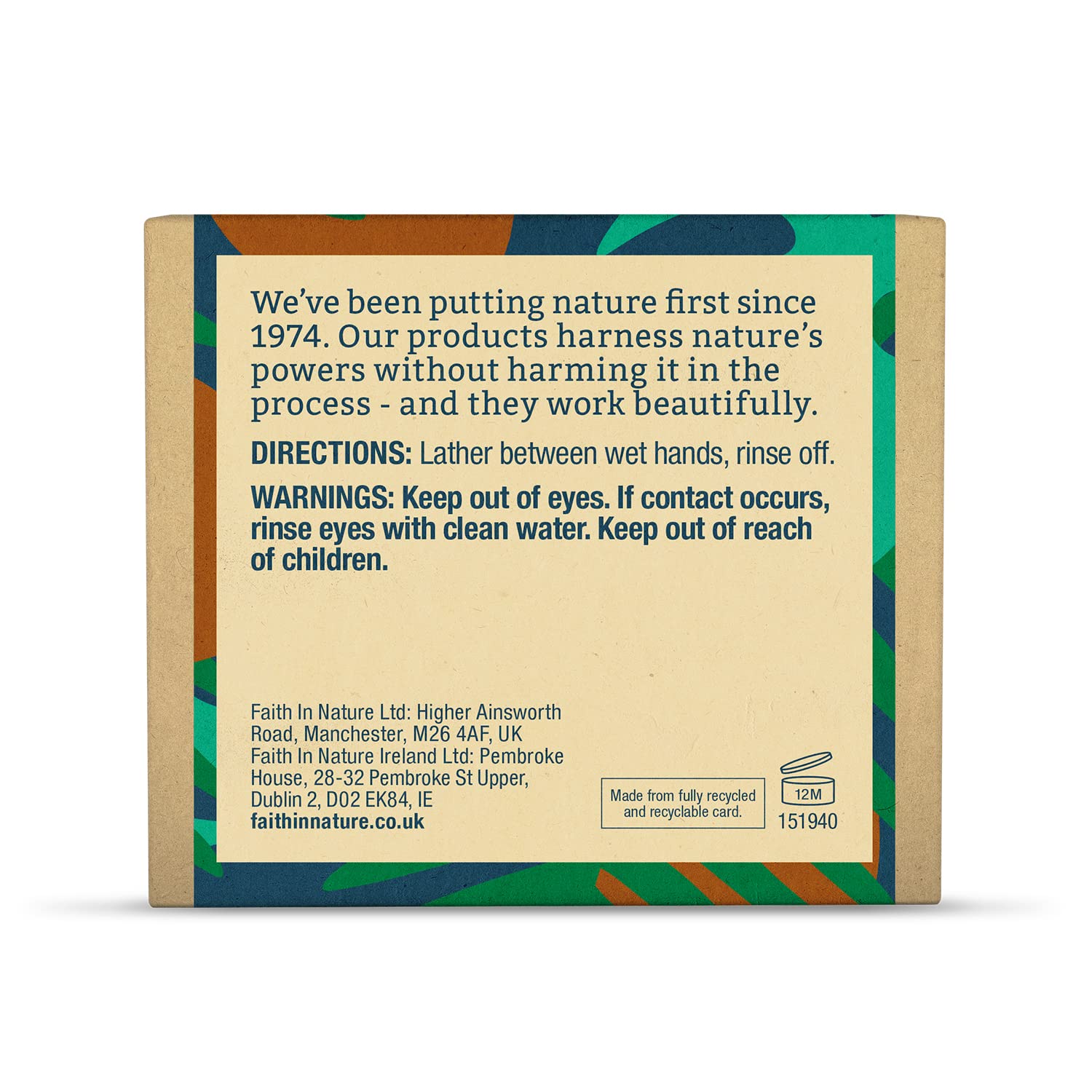 FAITH IN NATURE Natural Coconut Hand Soap Bar, Hydrating, Vegan & Cruelty Free, 100g