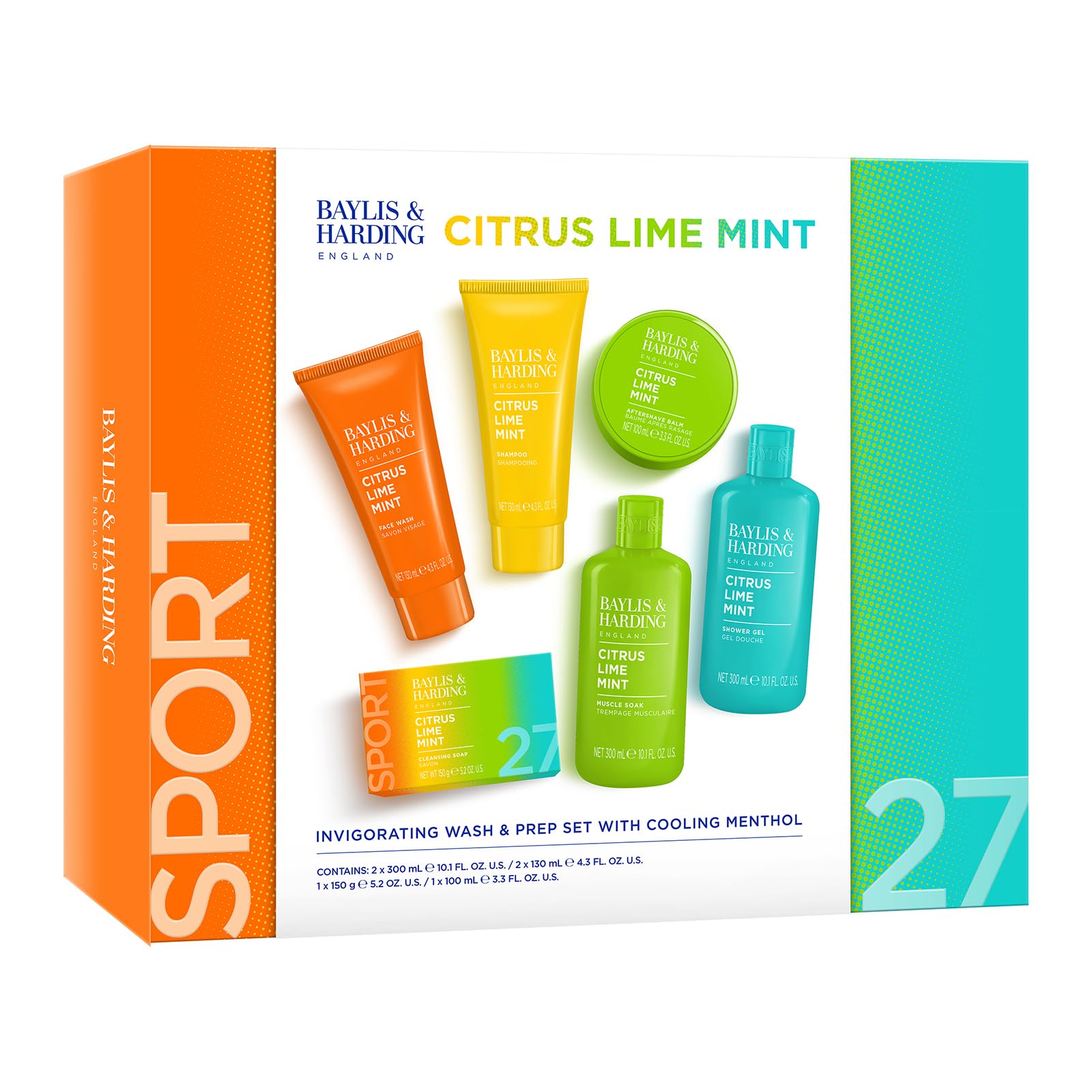 Baylis & Harding Men's Citrus, Lime & Mint Invigorating Shower & Prep Gift Set 8