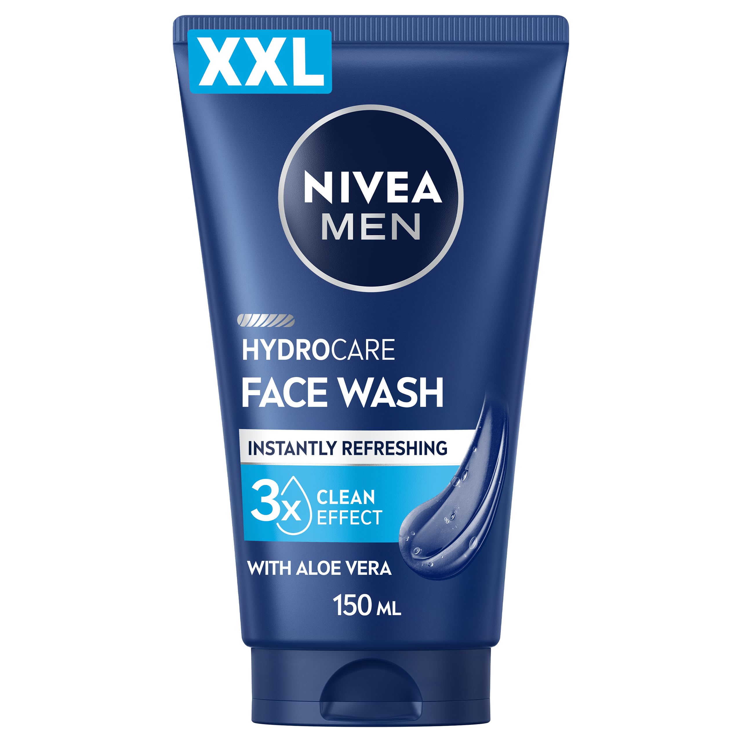 NIVEA MEN Hydrocare Face Wash XXL 150ml - Hydrating & Purifying Cleanser with Aloe Vera