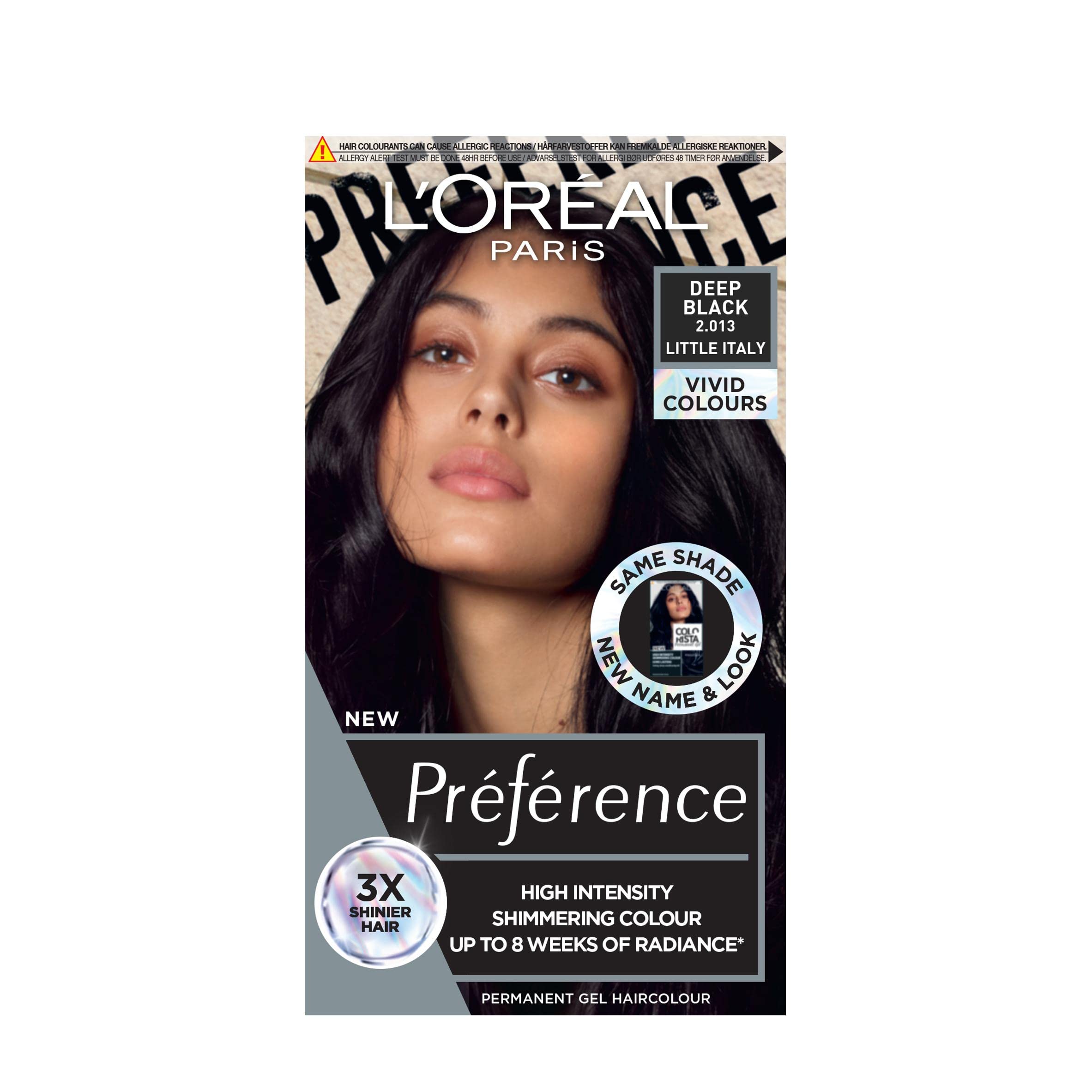 L'Oréal Paris Preference Vivids Permanent Hair Colour - Deep Black 2.01