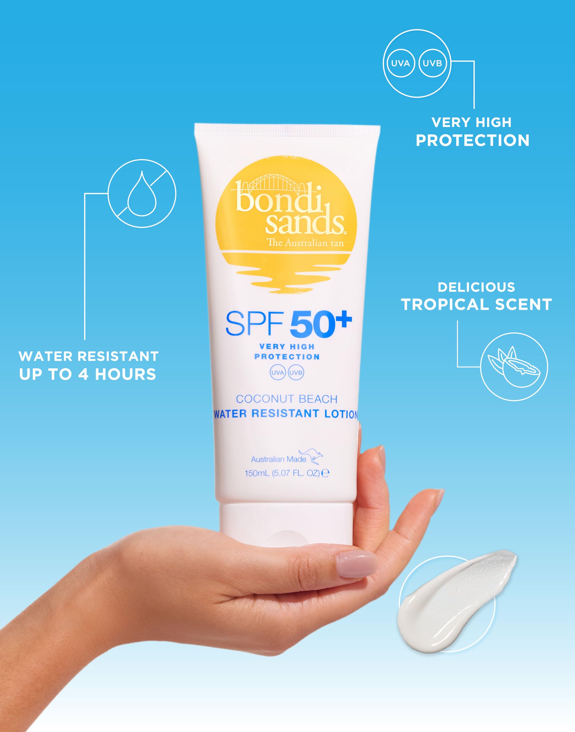 Bondi Sands Sunscreen Lotion SPF 50+ | Non-Greasy Broad-Spectrum Protection