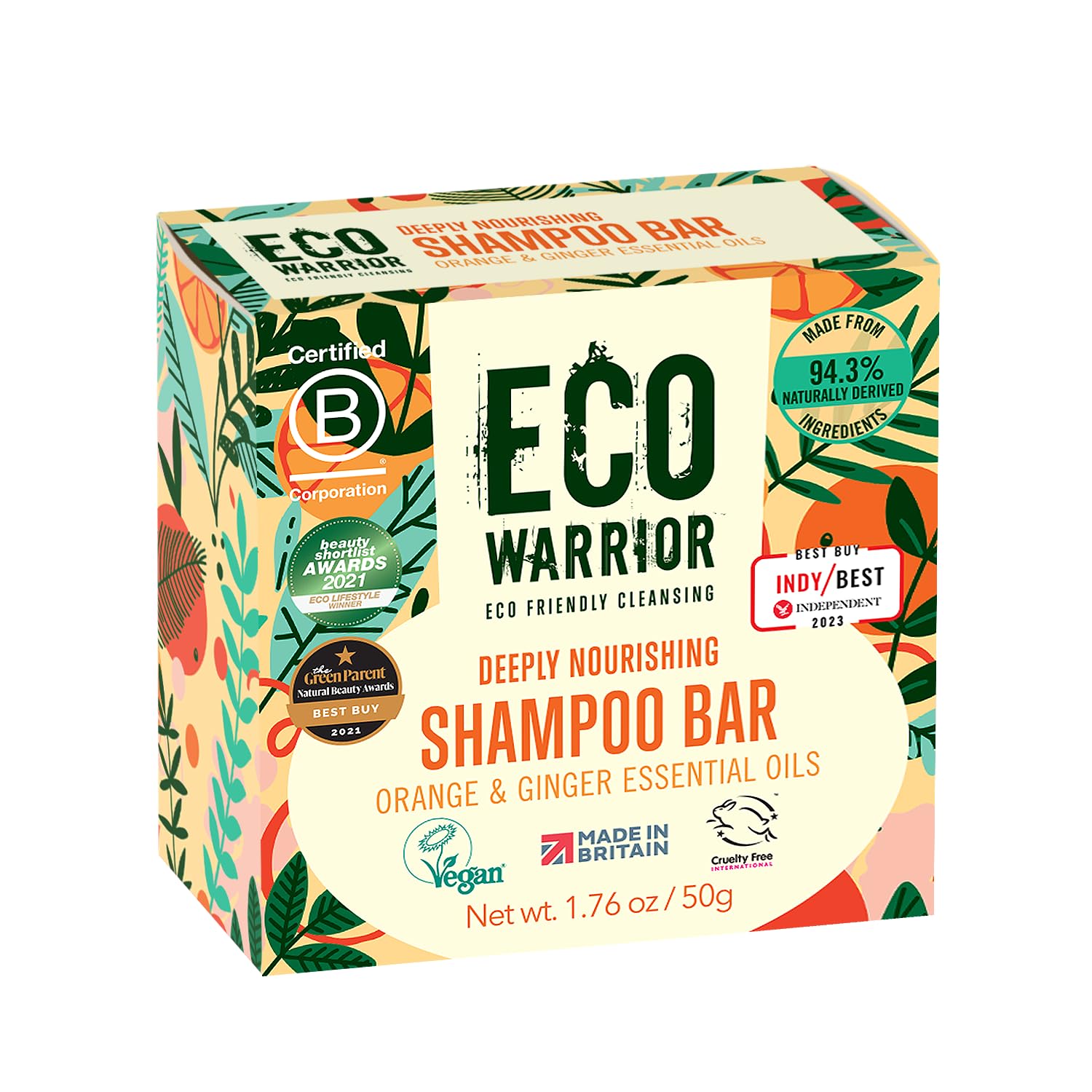 Little Soap Company Eco Warrior Deeply Nourishing Mini Shampoo Bar 50g | Vegan, Orange & Ginger
