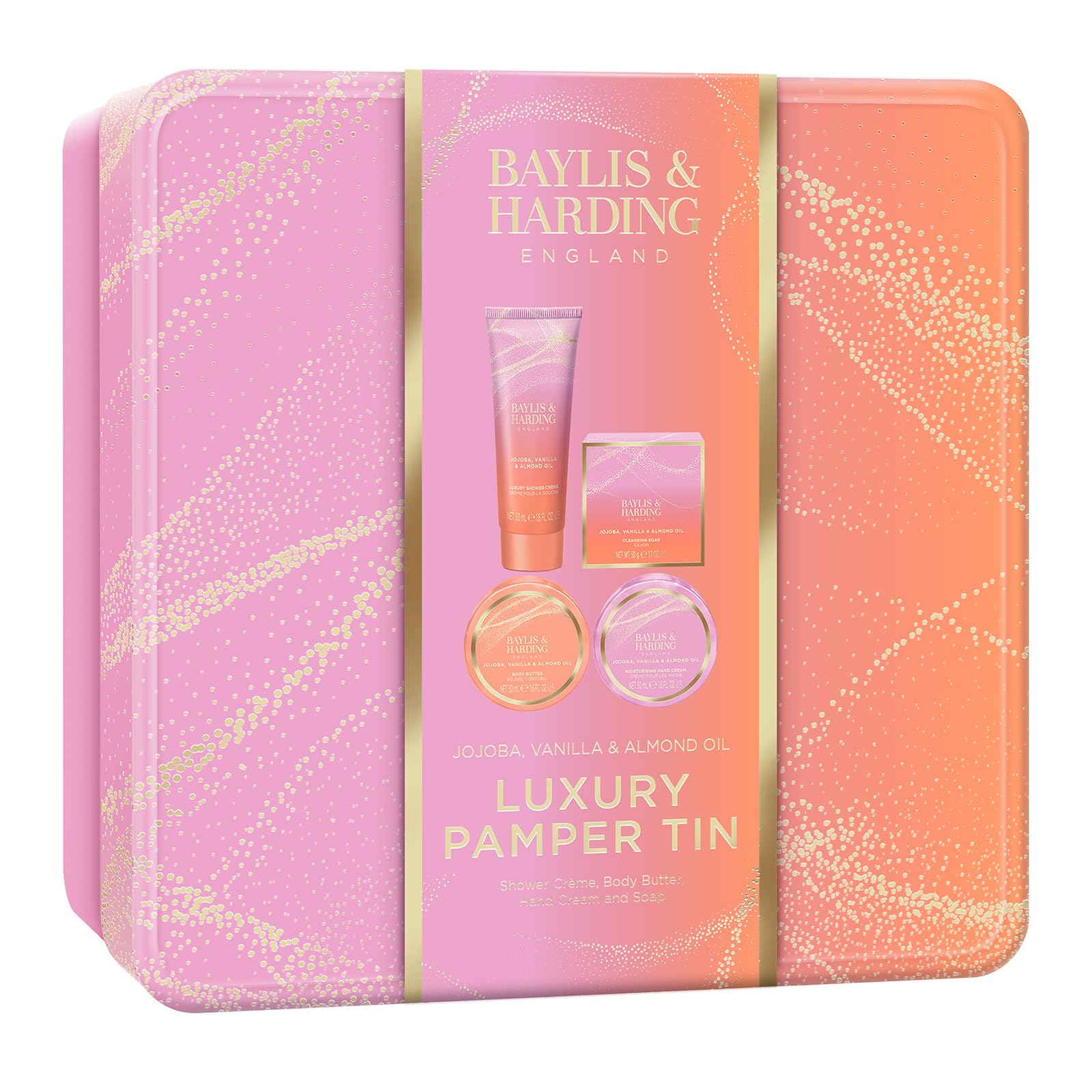 Baylis & Harding Jojoba, Vanilla & Almond Oil Luxury Pamper Tin Gift Set - Vegan 8