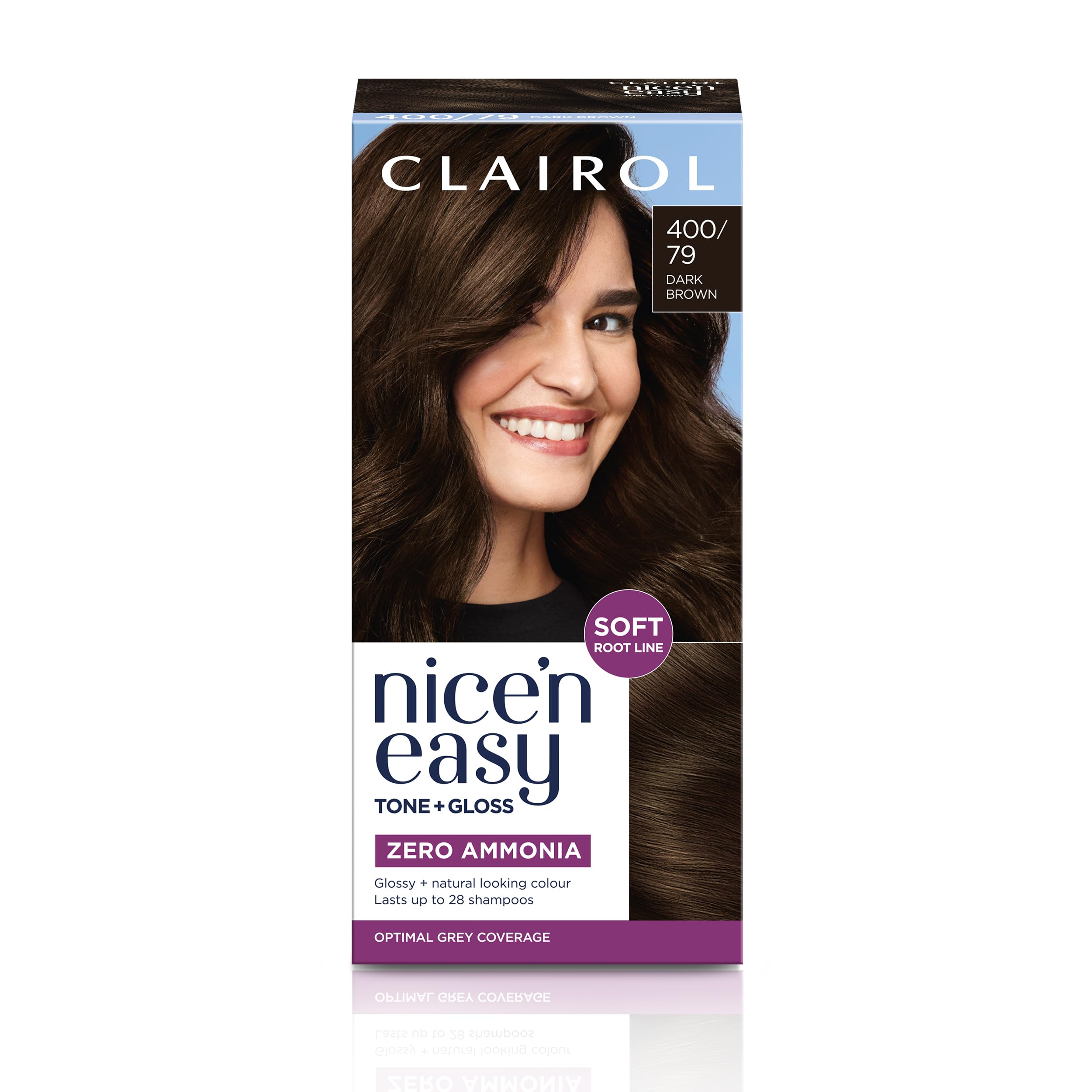 Clairol Nice'n Easy Tone+Gloss Semi-permanente Haarfarbe - 400/79 Dunkelbraun