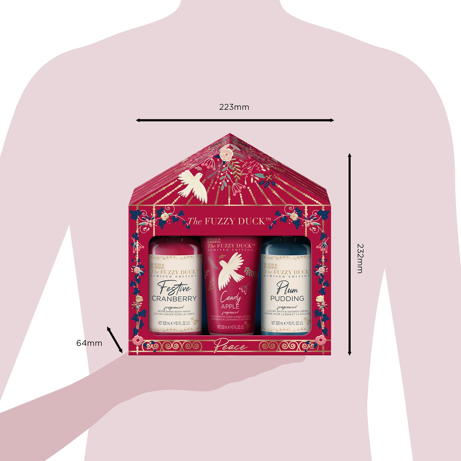 Baylis & Harding Fuzzy Duck Winter Wonderland Festive Body Care Gift Set with Cranberry Scent 6