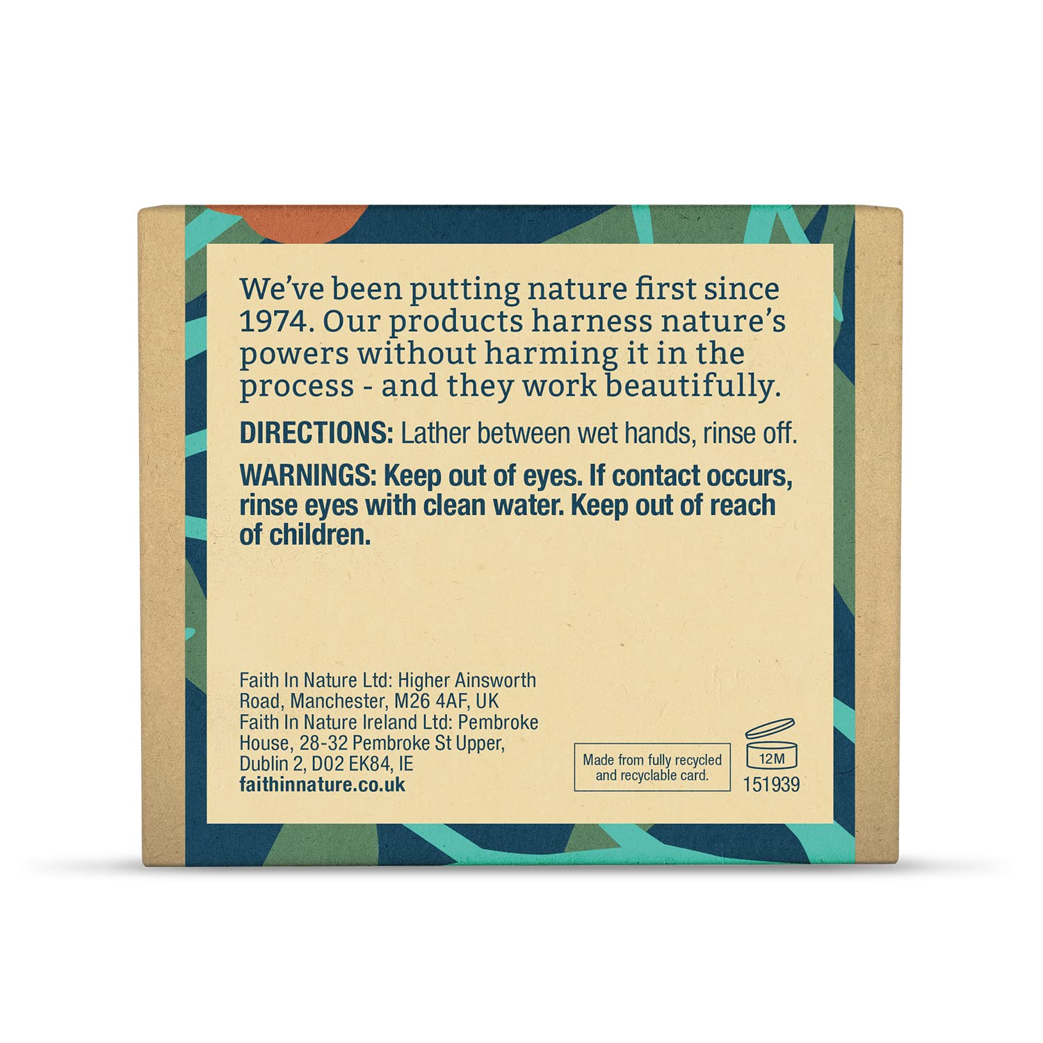 FAITH IN NATURE Natural Blue Cedar Hand Soap Bar, Uplifting, Vegan & Cruelty Free, 100g (3 Pack)