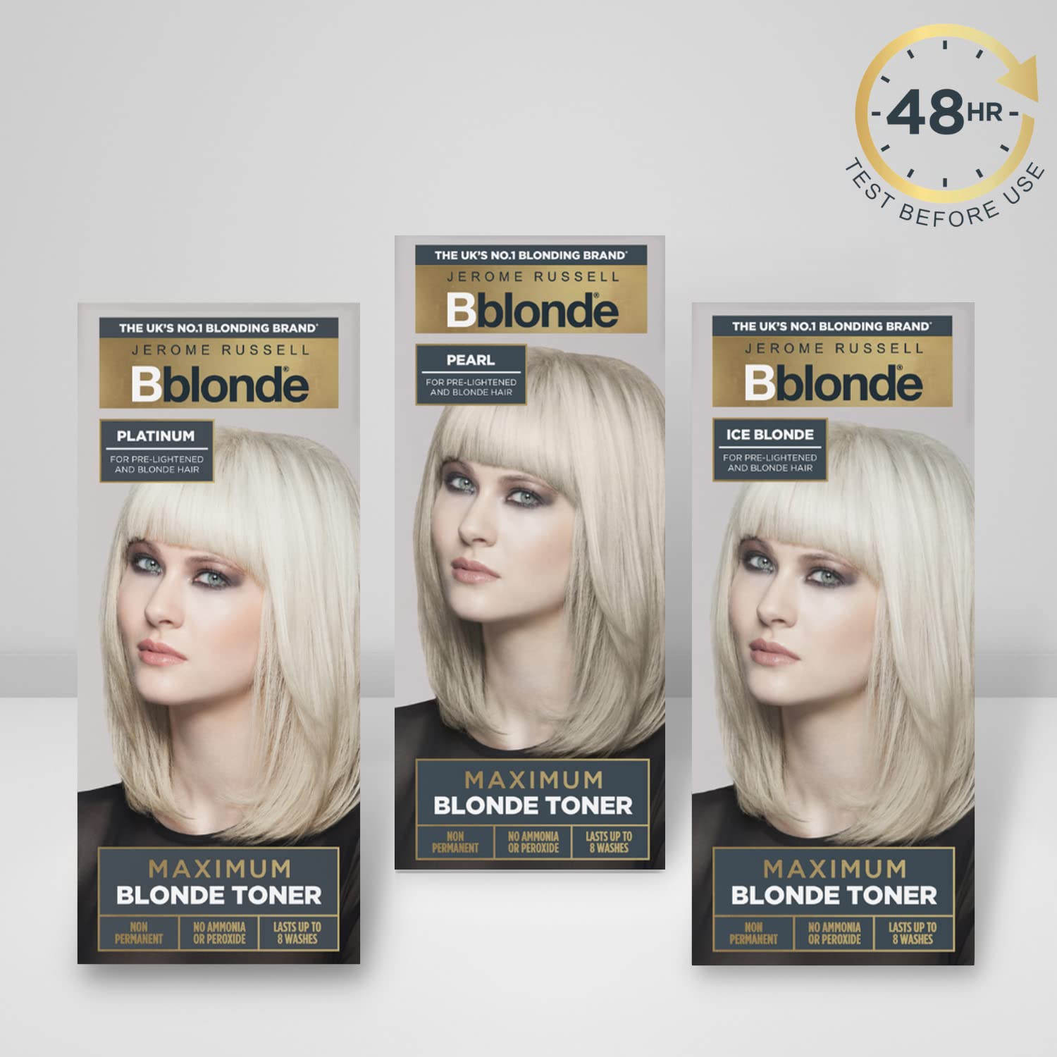 Jerome Russell Bblonde Pearl Blonde Toner - Non Permanent, Ammonia/Peroxide Free, Neutralises Yellow Tones 6