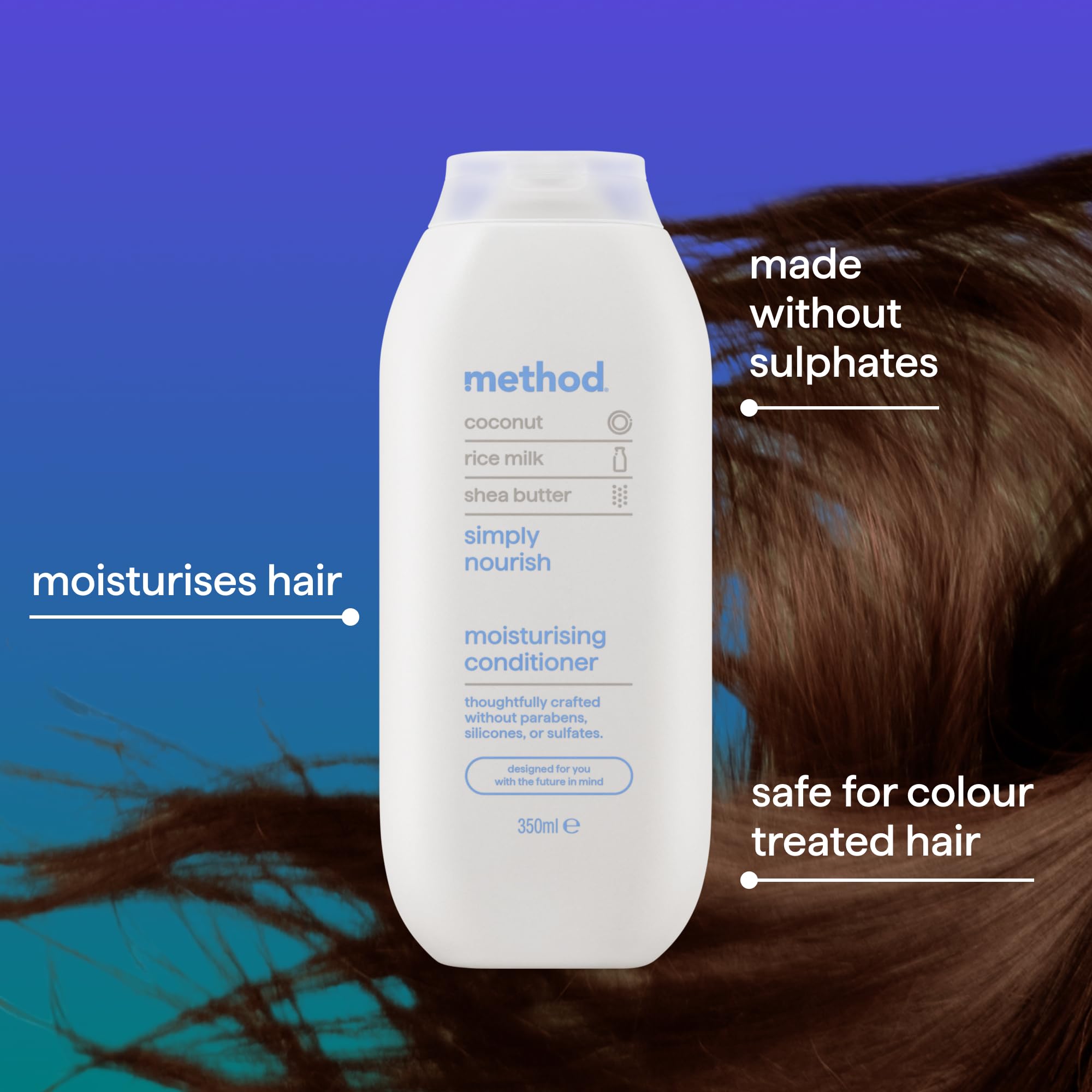 Method Moisturising Conditioner, Simply Nourish with Coconut, Rice Milk & Shea 4