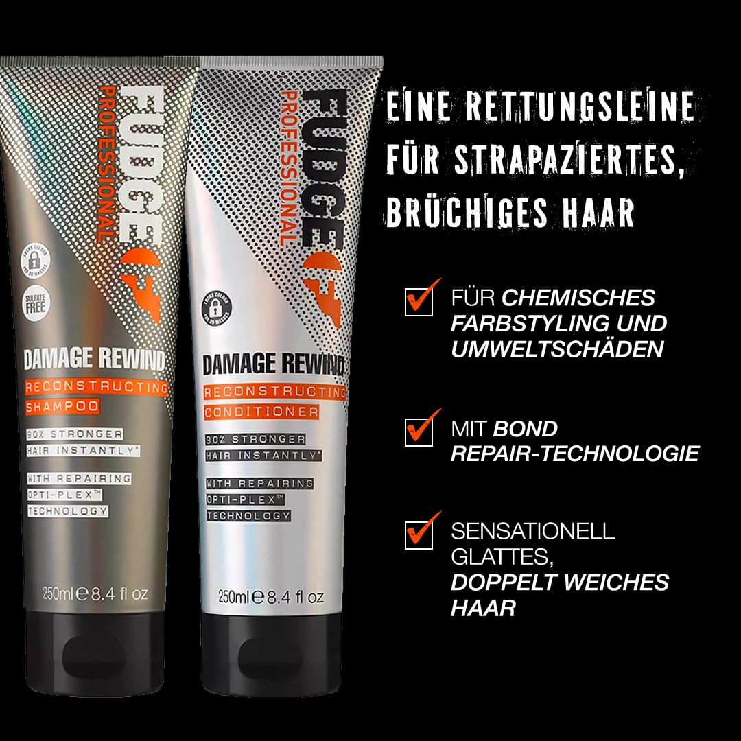 Fudge Professional Damage Rewind Reconstructing Shampoo, Haarreparatur, 90 Prozent 6
