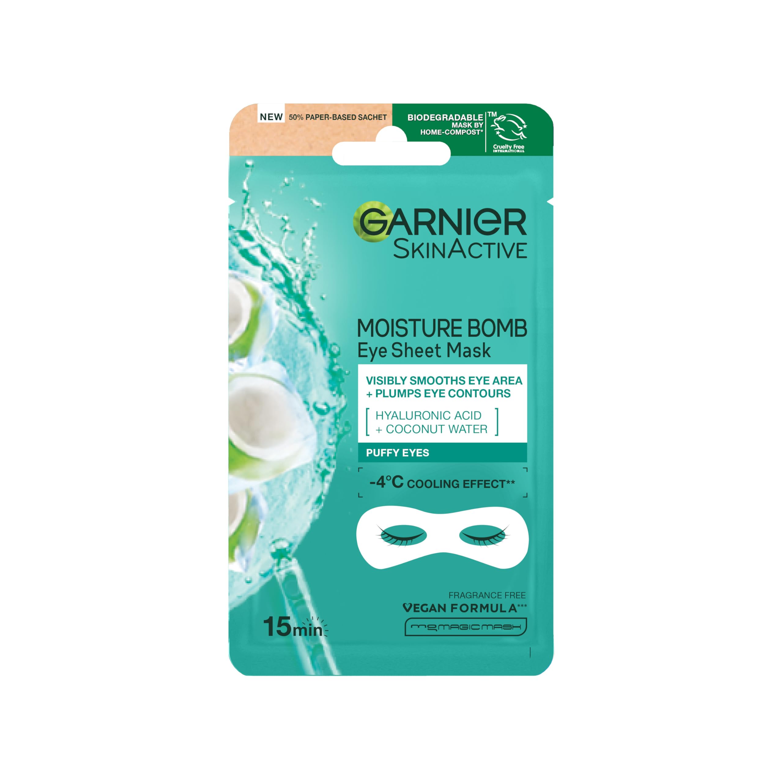 Garnier 12-Piece Sheet Mask Gift Set: Hydrating Face & Eye Masks with Hyaluronic Acid 8
