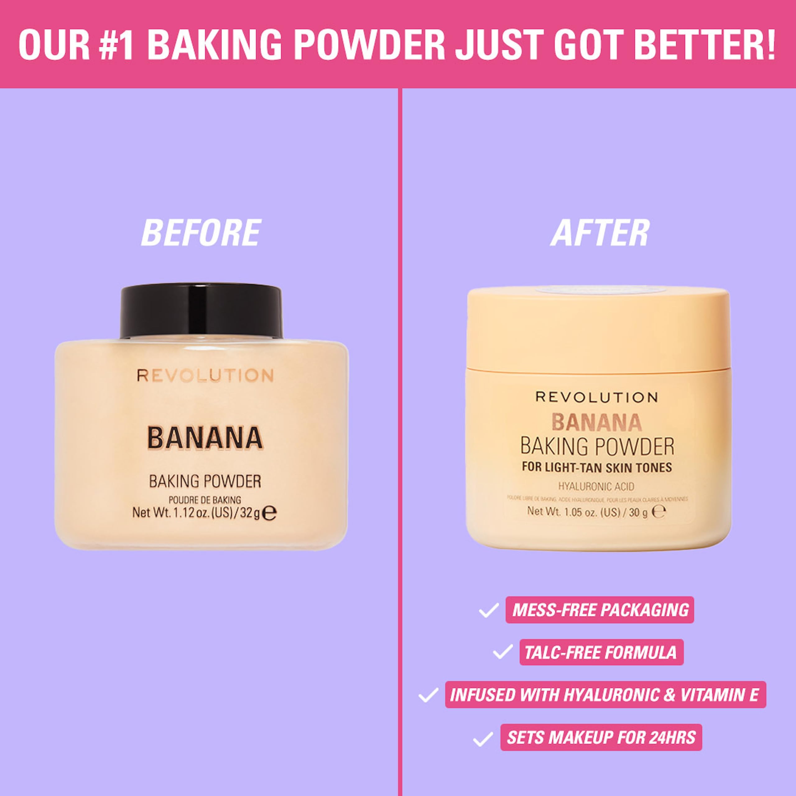 Revolution Loose Baking Powder Translucent - Vegan, Cruelty-Free Setting Powder for Luminous Finish 6