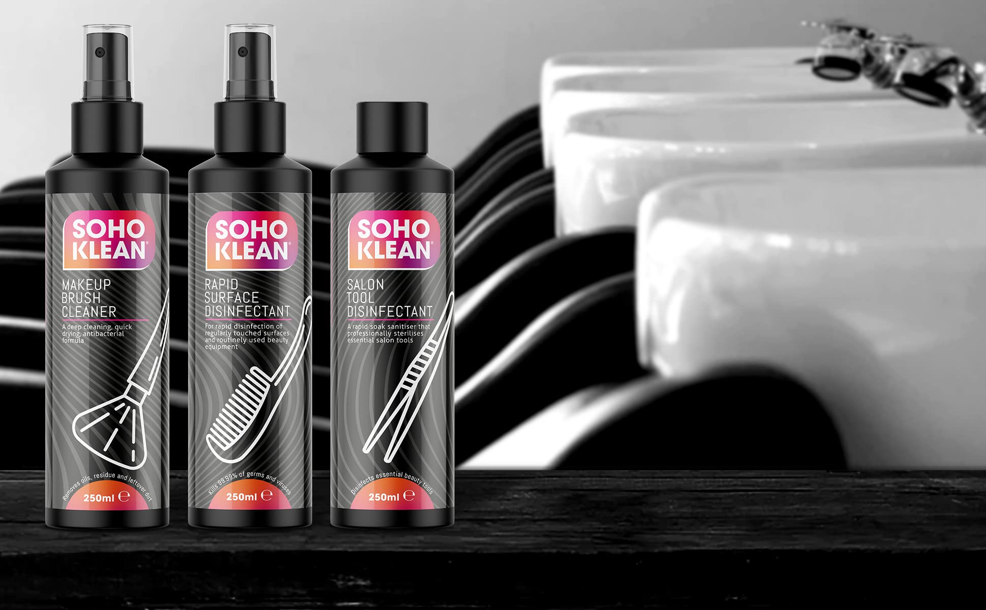 Soho Klean Salon Tool Disinfectant | Rapid Soak Sanitiser for Germs & Bacteria 4