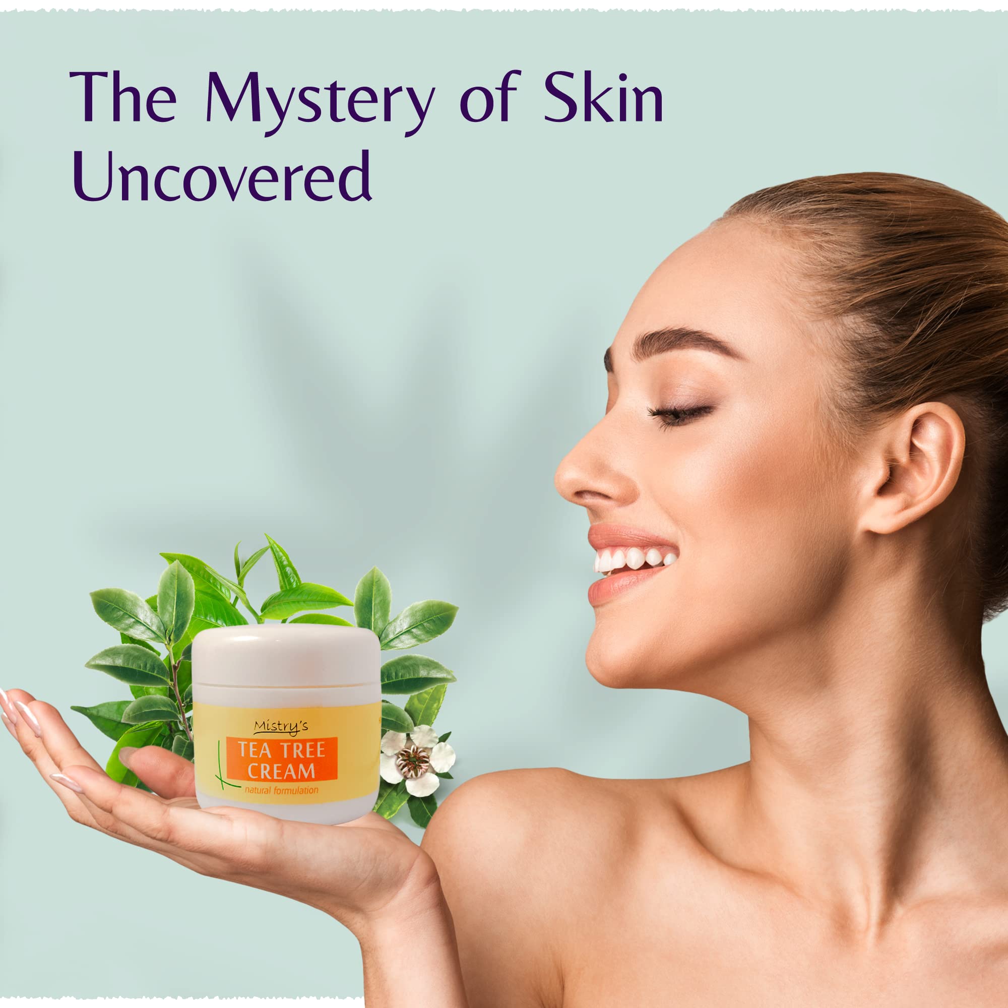 Mistry's Tea Tree Moisturising Cream 50g - Antiseptic Soothing Care for Dry, Irritated Skin