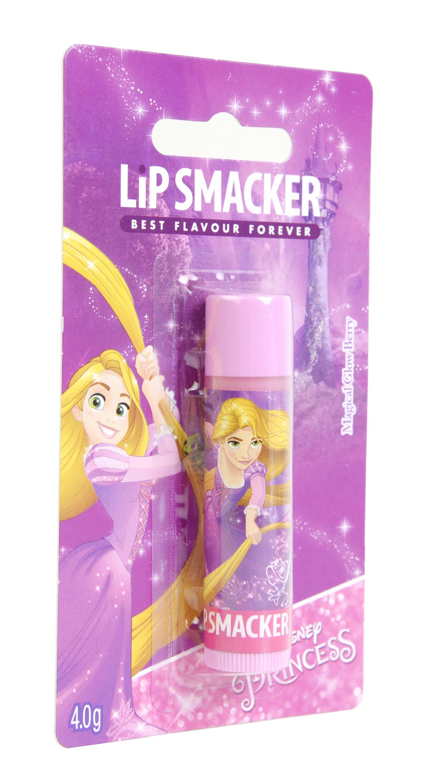 Lip Smacker Disney Princess Rapunzel Lip Balm - Magical Glow Berry Flavour for Soft Lips