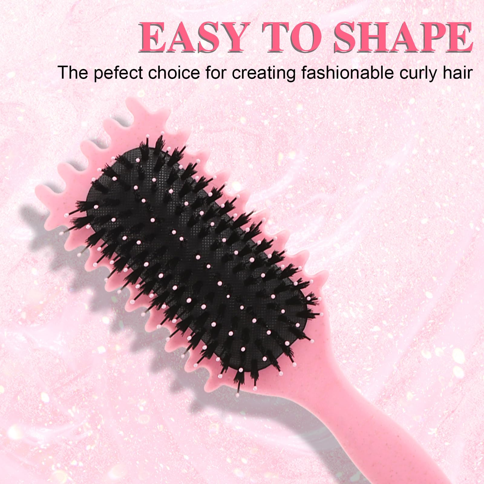 ASelected 2 PCS Curly Hair Brush Set for Curl Defining and Detangling 4