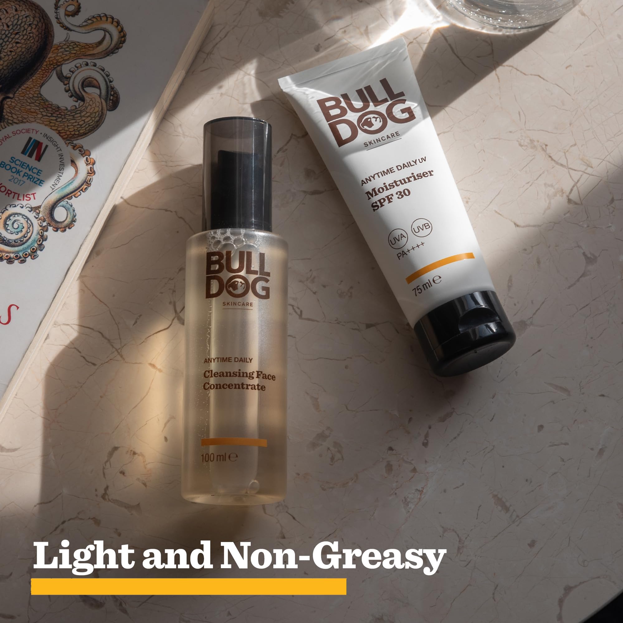 BULLDOG SKINCARE Anytime Daily UV Feuchtigkeitscreme LSF 30 für Männer 75 ml, Safrangelb