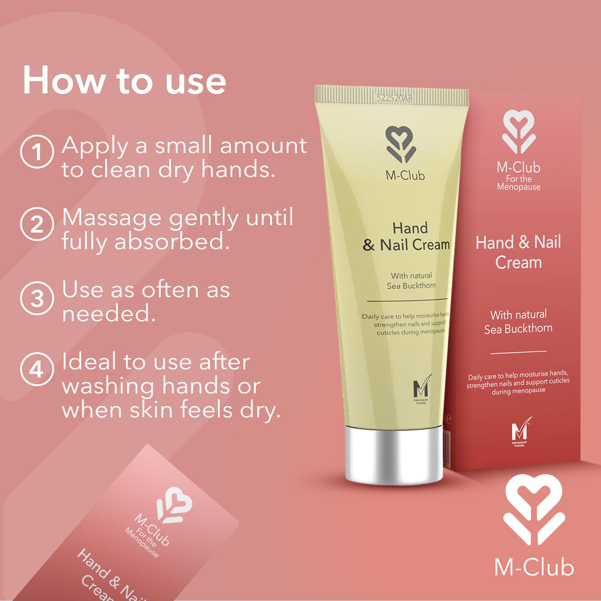 M-Club Hand and Nail Cream with Sea Buckthorn and Shea Butter for Aging Hands 3