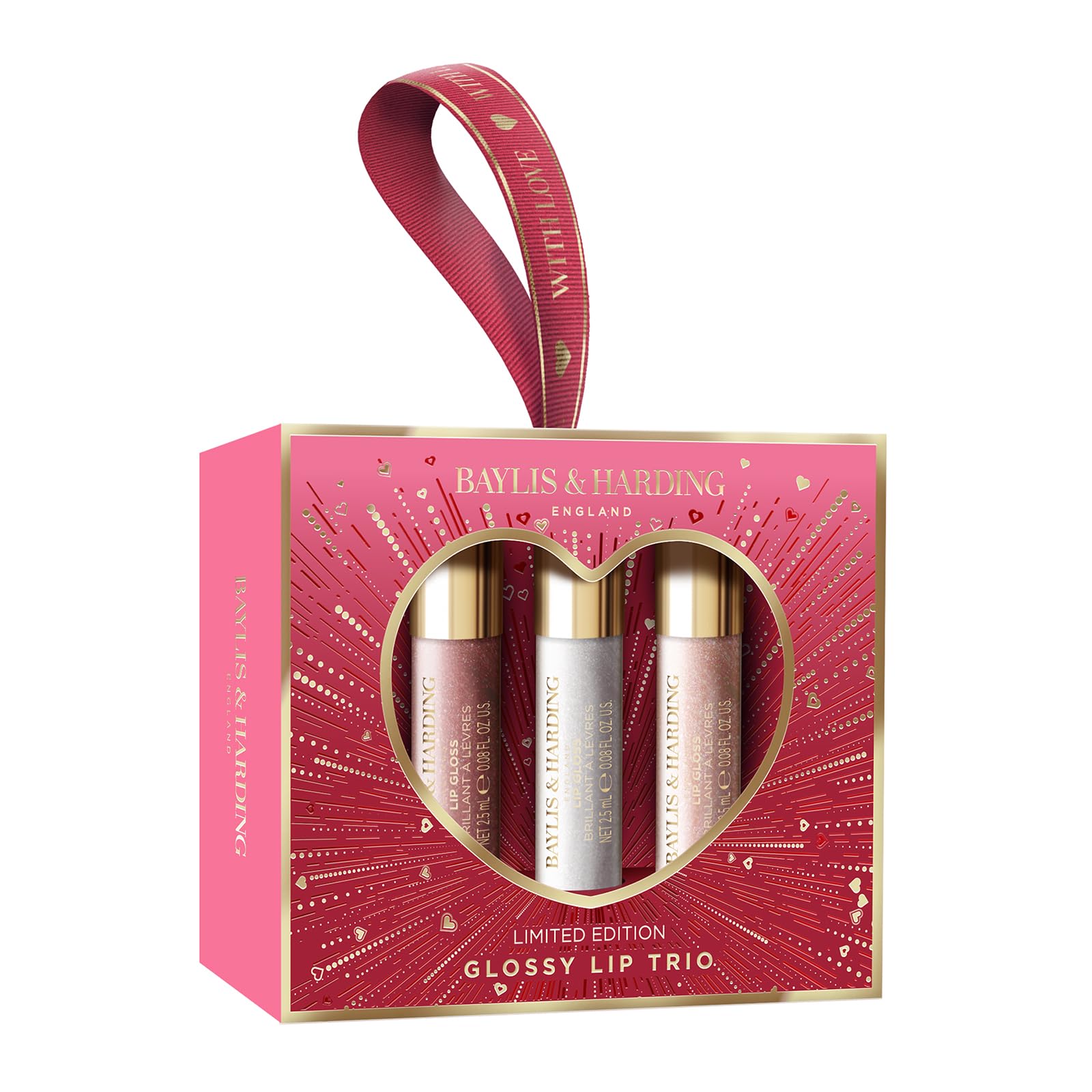 Baylis & Harding Midnight Cherry Glossy Lip Trio Gift Set - Vegan Friendly 8