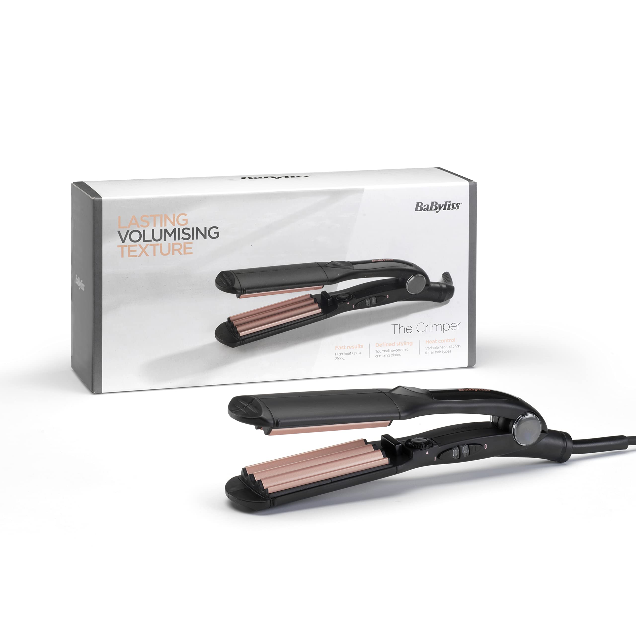 BaByliss Hair Crimper with Tourmaline Ceramic Coating and 10 Heat Settings 3