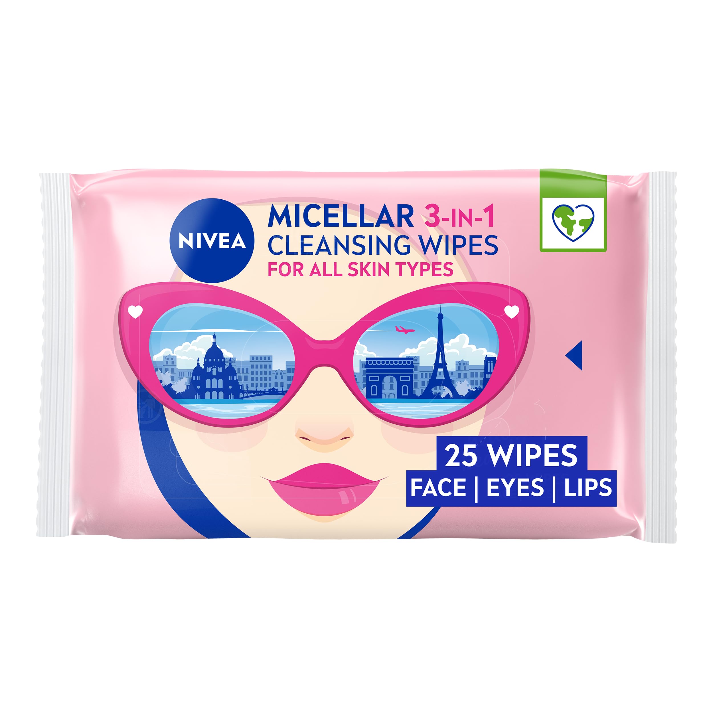 NIVEA Mizellen-Reinigungstücher in limitierter Auflage (25 Stück), biologisch abbaubar