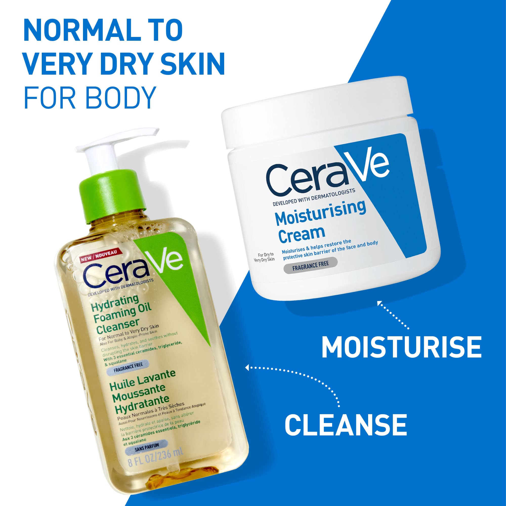 CeraVe Hydrating Foaming Oil Cleanser with Squalane for Normal to Very Dry Skin 5