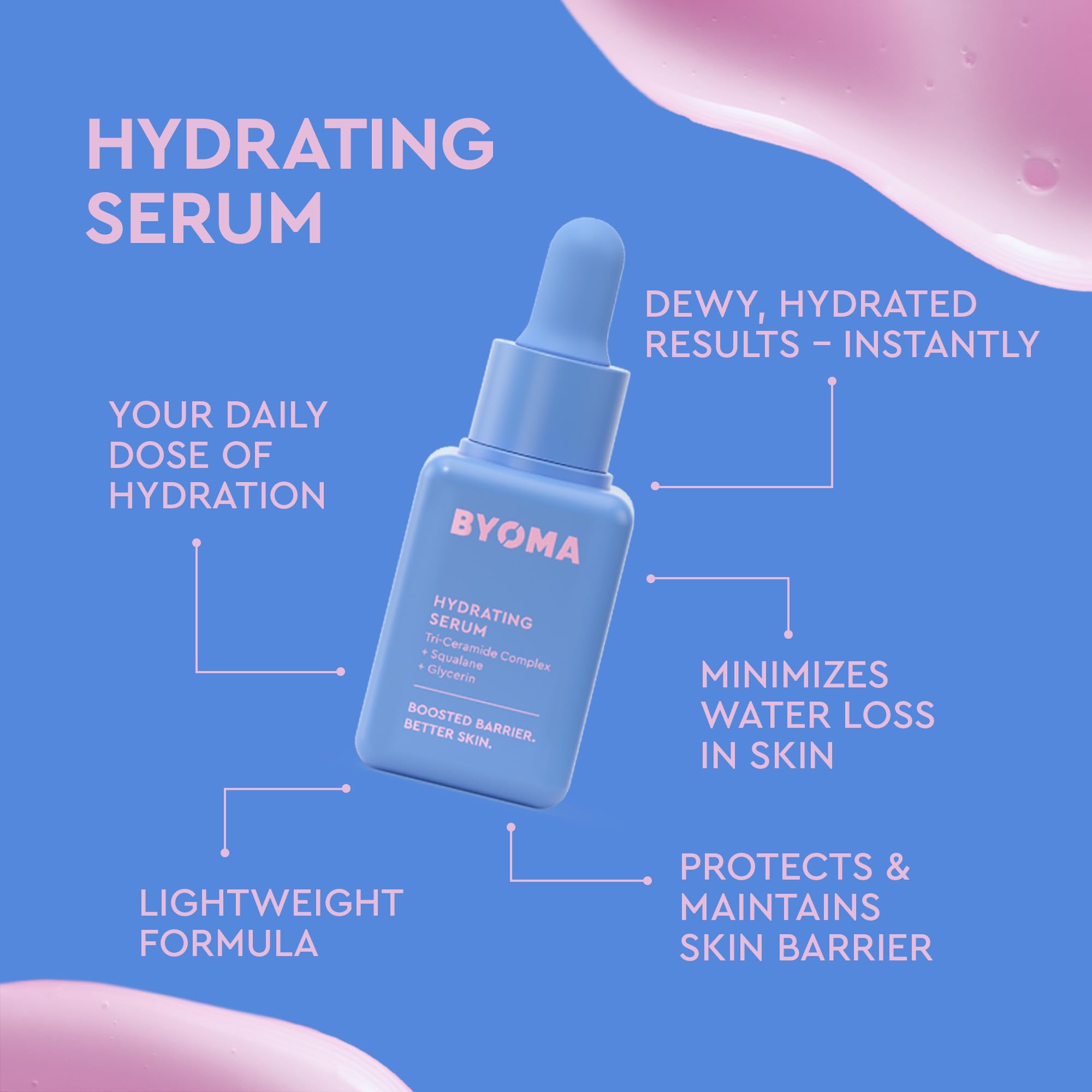 BYOMA Cosmic Glow Treat Trio: 15ml Brightening & Hydrating Mini Serums + Phyto-Mucin 5
