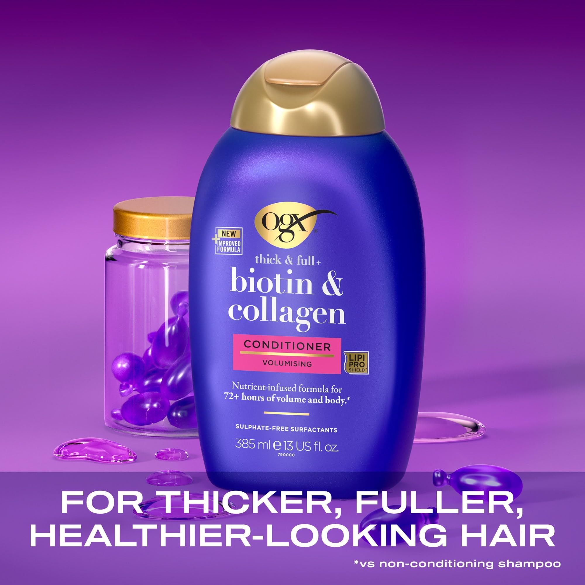 OGX Biotin and Collagen Hair Thickening Conditioner for Fine Hair, 385ml