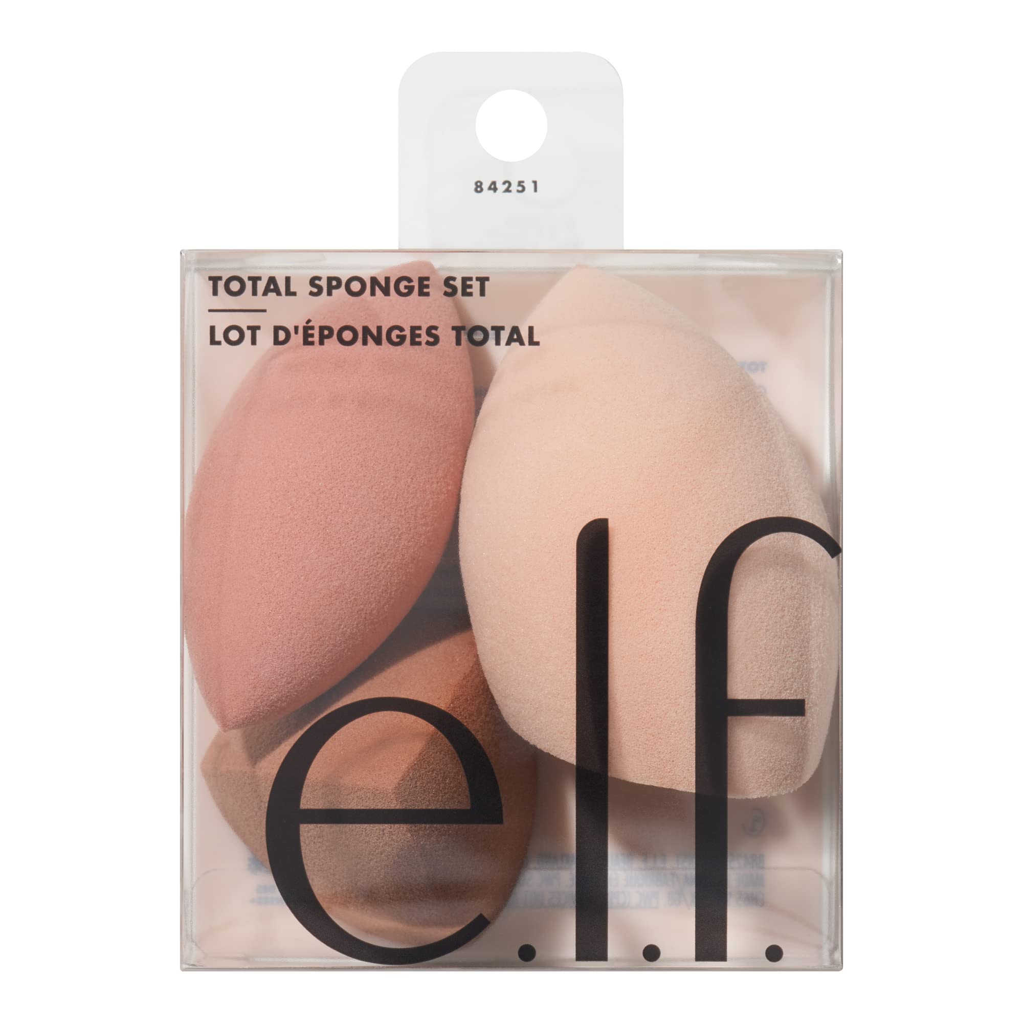 e.l.f. Total Sponge Set: 3 Multi-use Makeup Sponges for Flawless Blending