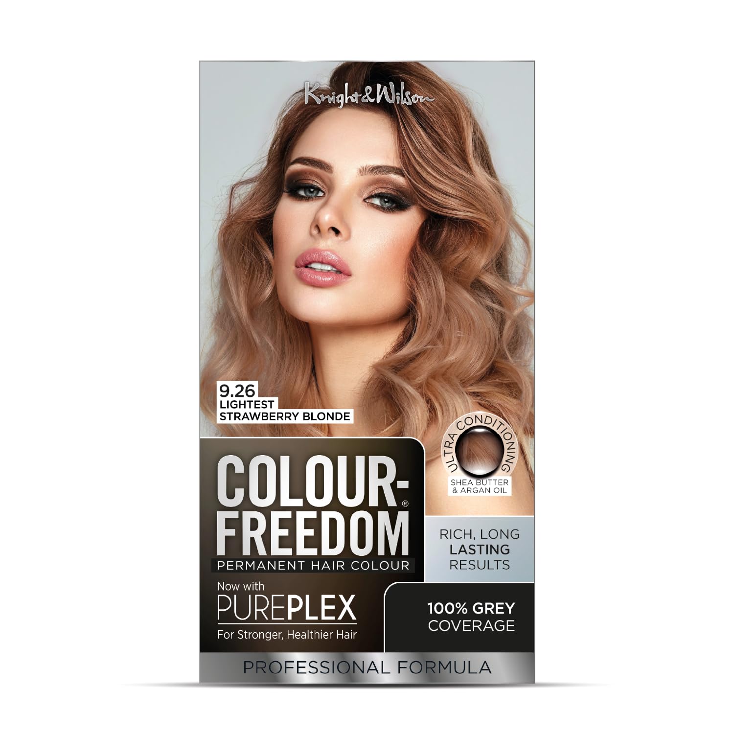 Knight & Wilson Colour Freedom Permanent Hair Colour - 9.26 Lightest Strawberry Blonde with PurePlex