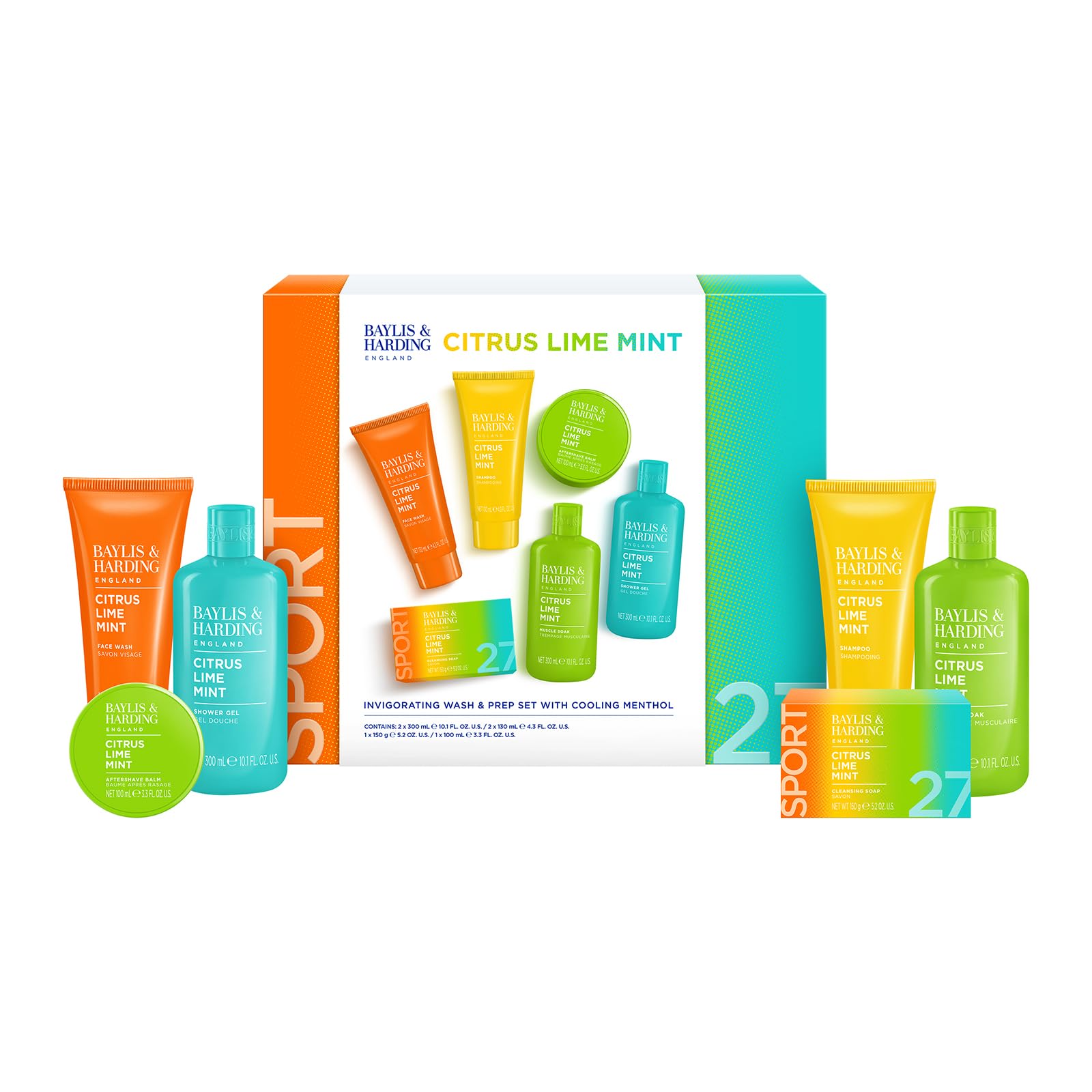 Baylis & Harding Men's Citrus, Lime & Mint Invigorating Shower & Prep Gift Set