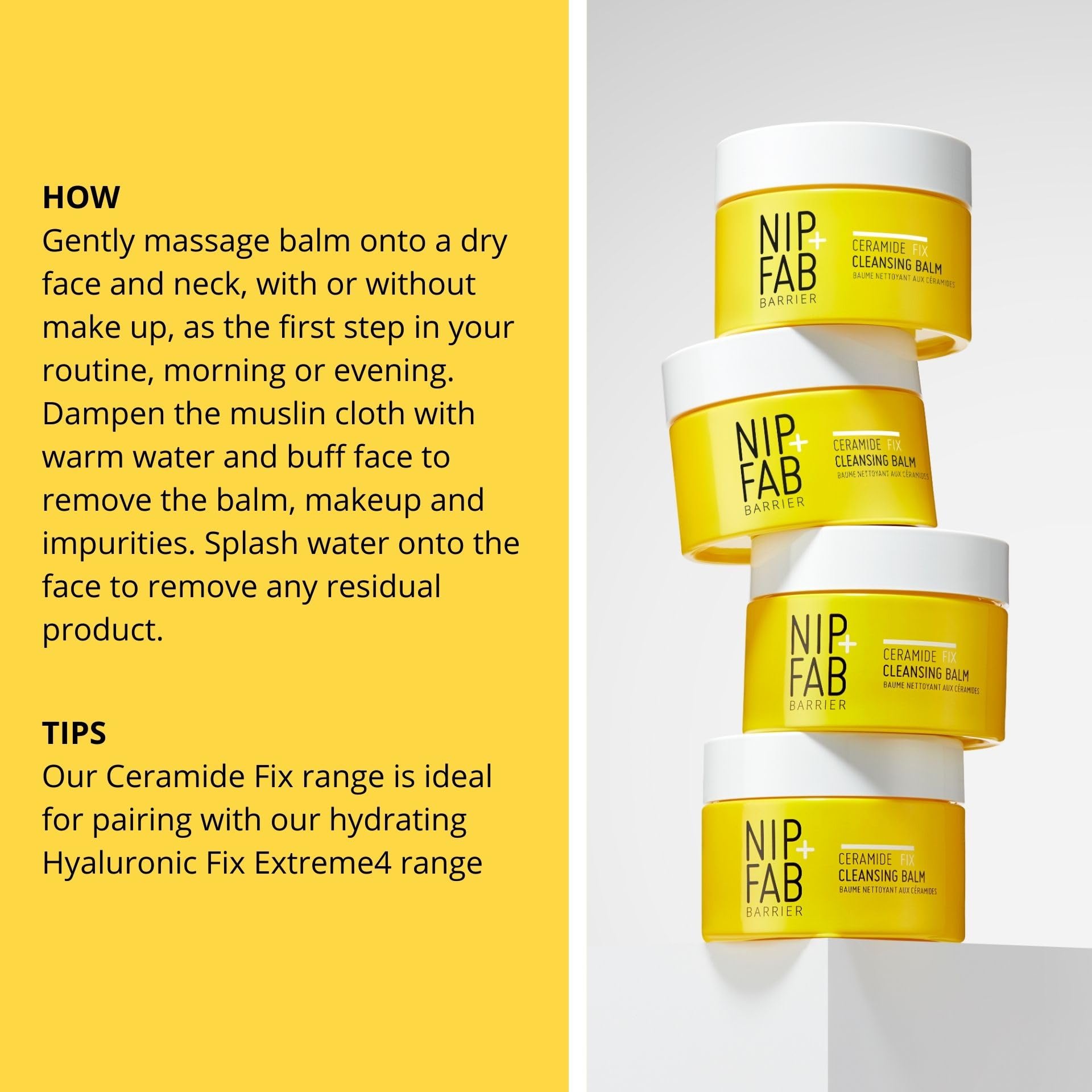 Nip+Fab Ceramide Fix Cleansing Balm - Gentle Makeup Remover for Dry, Sensitive Skin 8