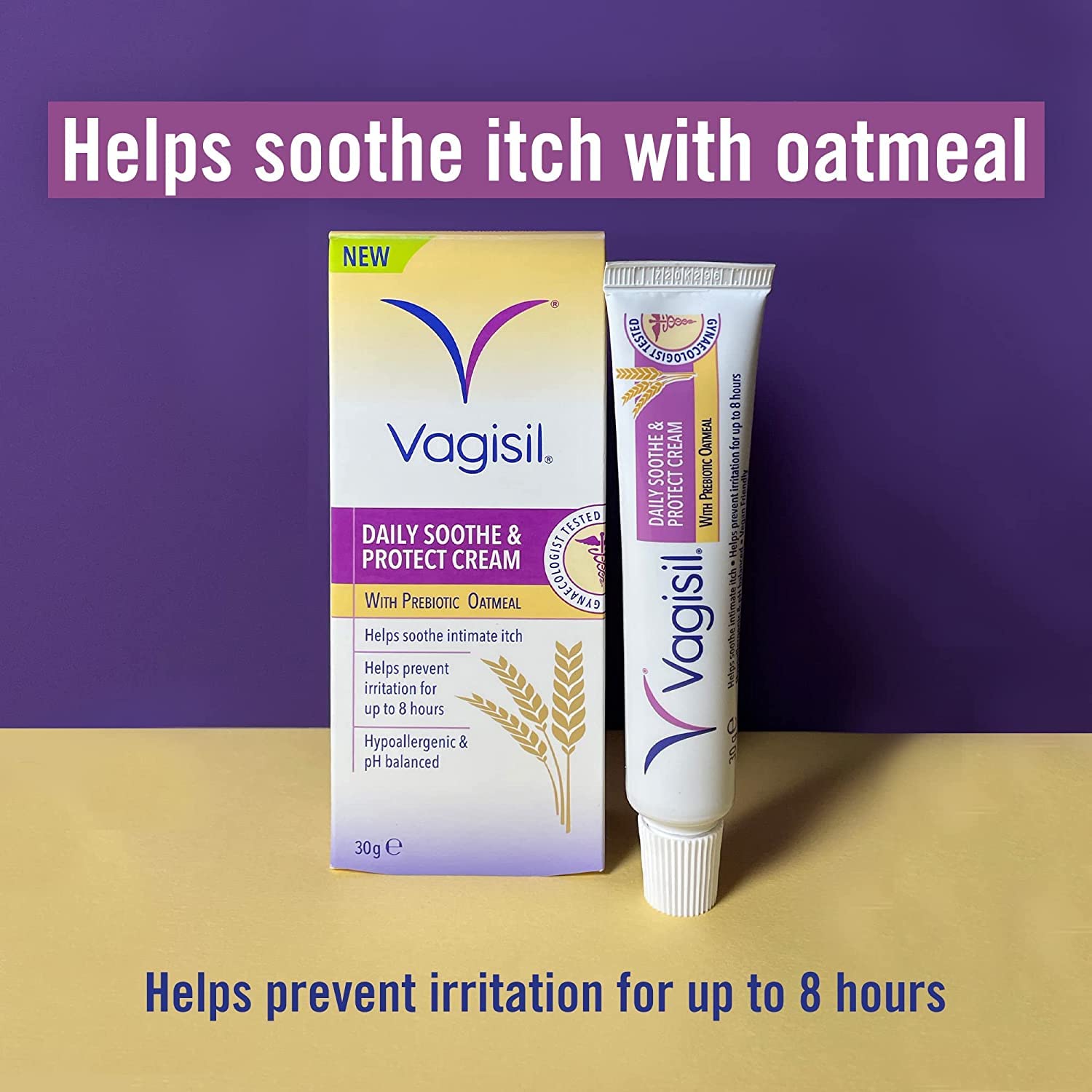 Vagisil Daily Soothe and Protect Cream for Women with Prebiotic Oatmeal
