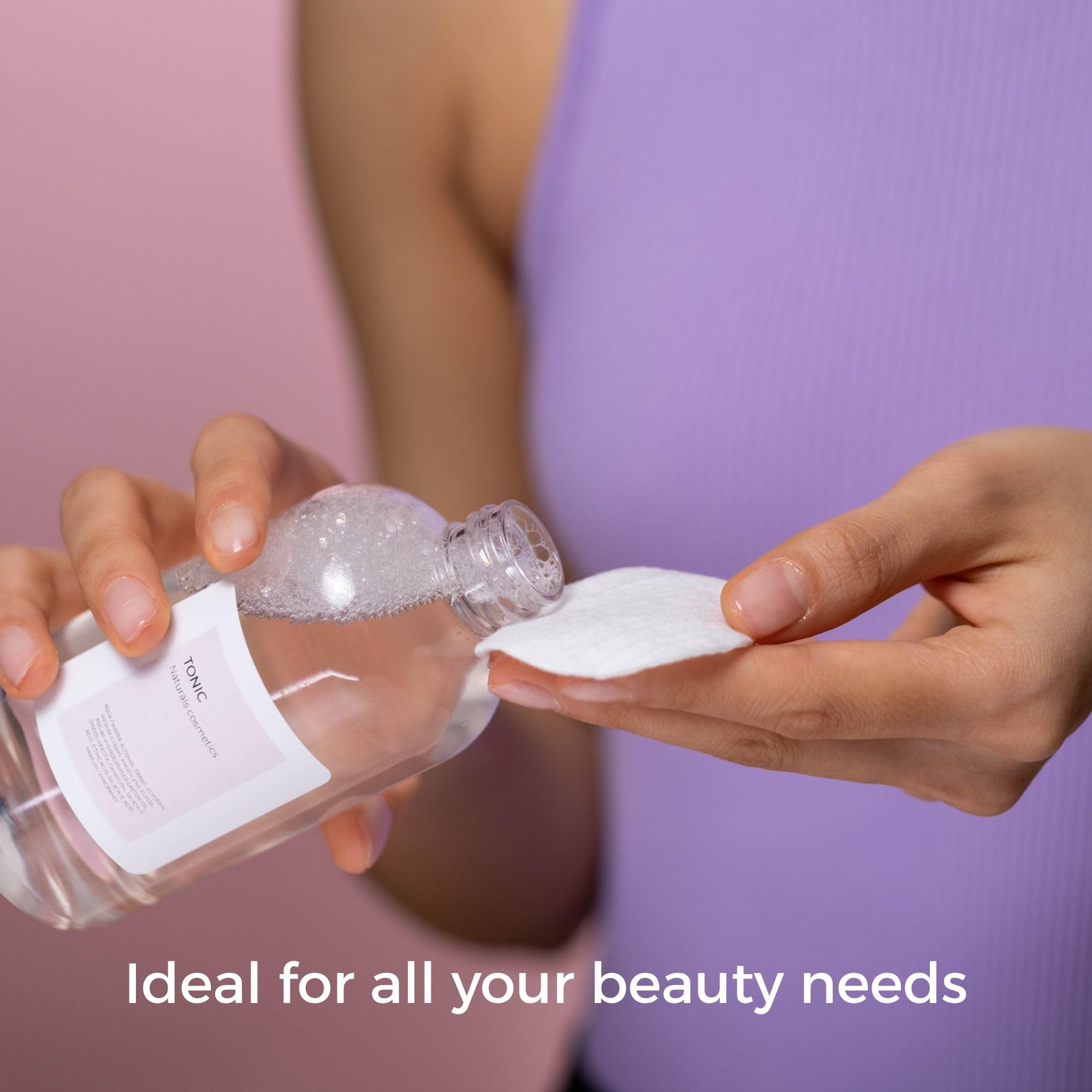 Pretty 50 Large Oval Cotton Cosmetic Pads - Lint Free, Non Fleecing for Makeup Removal 3