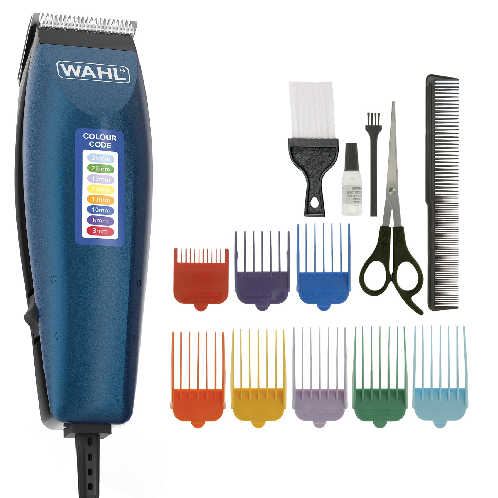 Wahl Colour Pro Haarschneidemaschine mit Kabel, Haarschneidemaschine für Herren, Kopfrasierer, Herrenhaarschneider