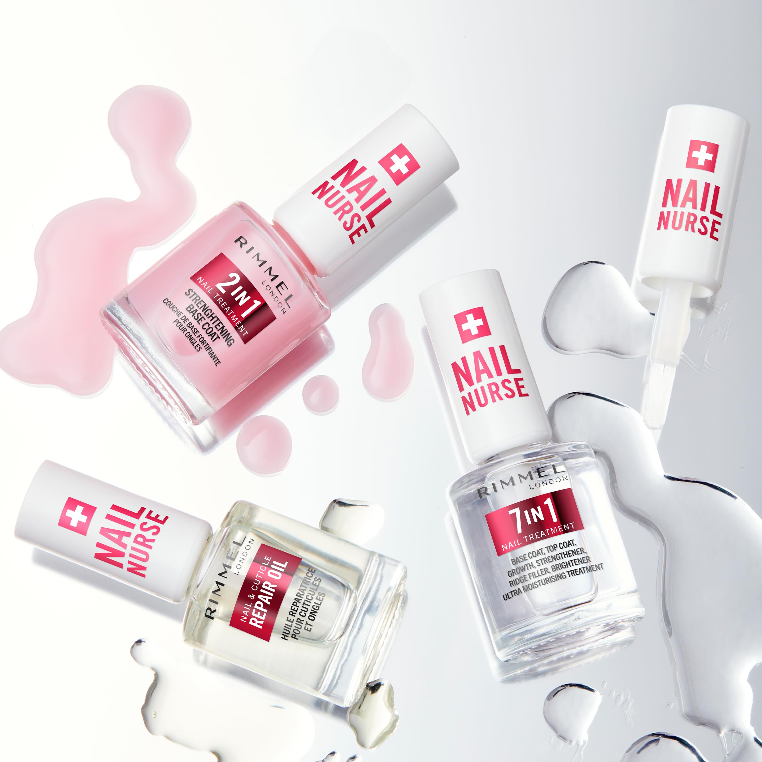 Rimmel London Nail Nurse 2 in 1 Base Coat & Strengthener with Biotin and Amethyst 9