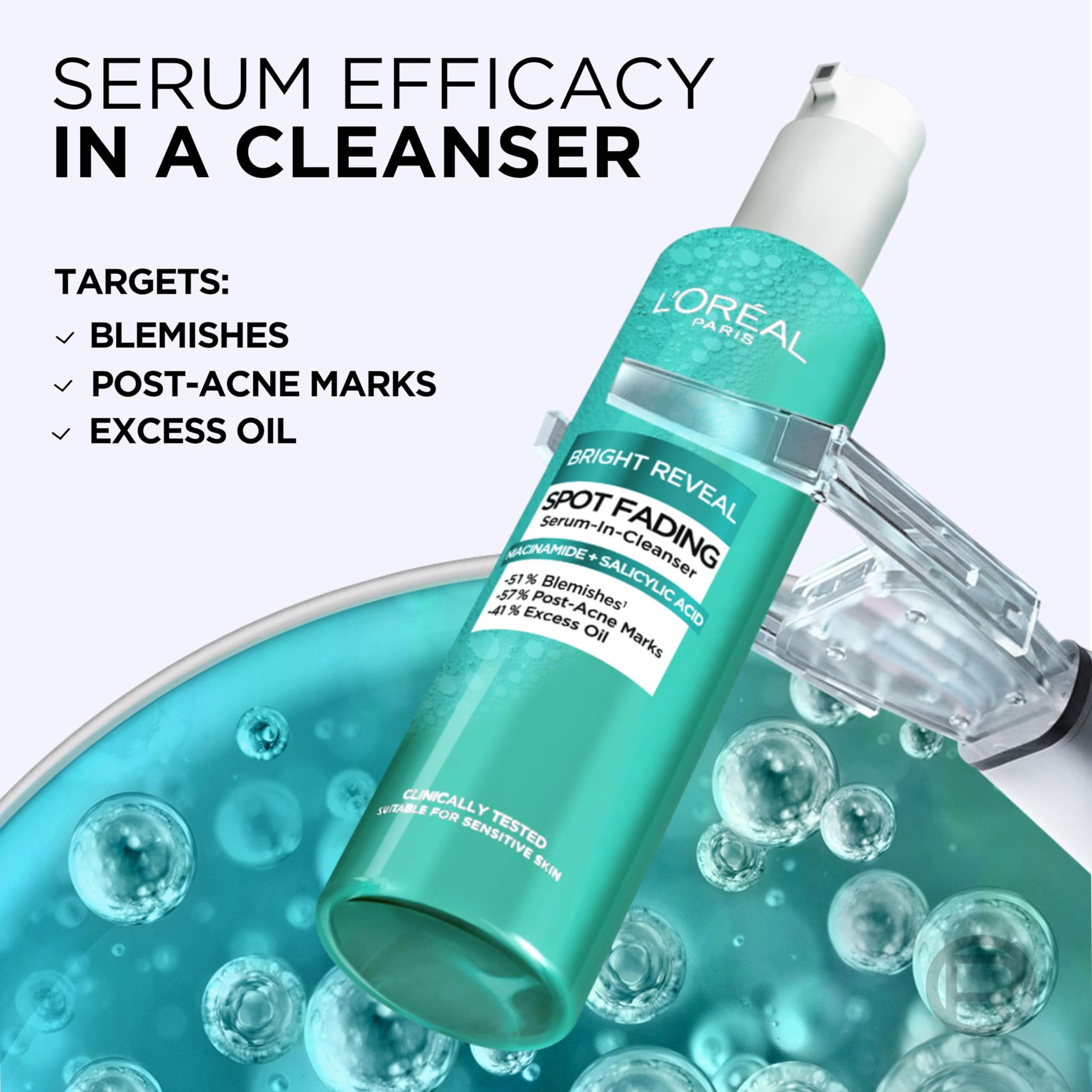 L’Oréal Paris Bright Reveal Spot Serum-In-Cleanser with Niacinamide & Salicylic Acid 150ml 3