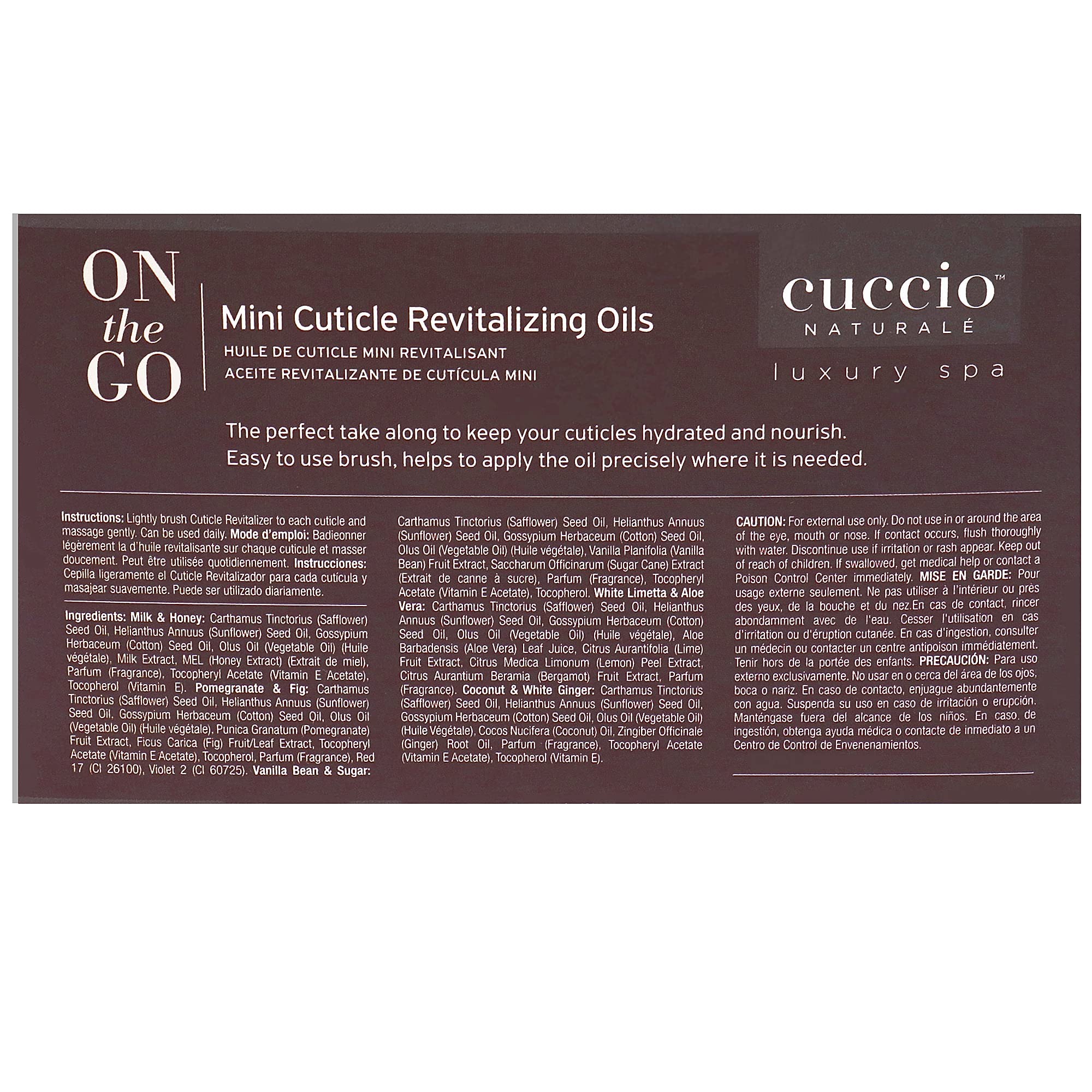 Cuccio NATURALÉ Professional Manicure Mini Cuticle Revitalizing Oil Pack (4 x 3.7ml) 3