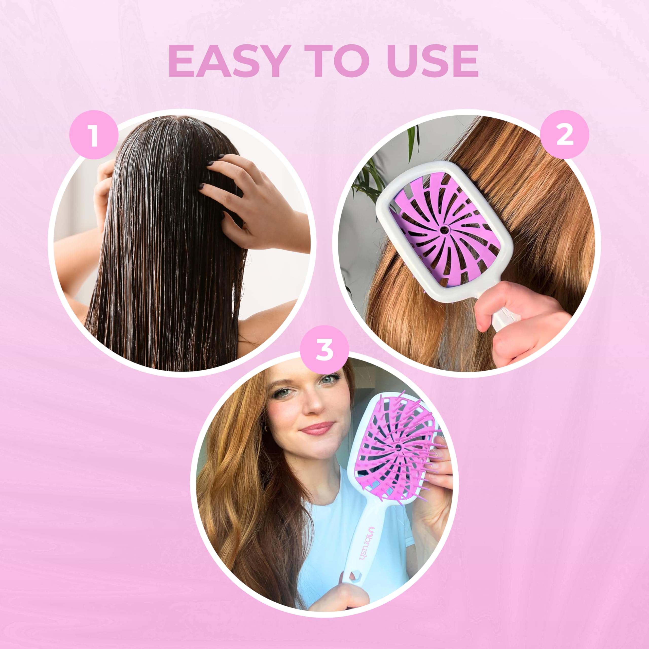 FHI Heat UNbrush Plus Detangling Brush for Gentle Use on Wet or Dry Fine, Fragile, Curly Hair 8