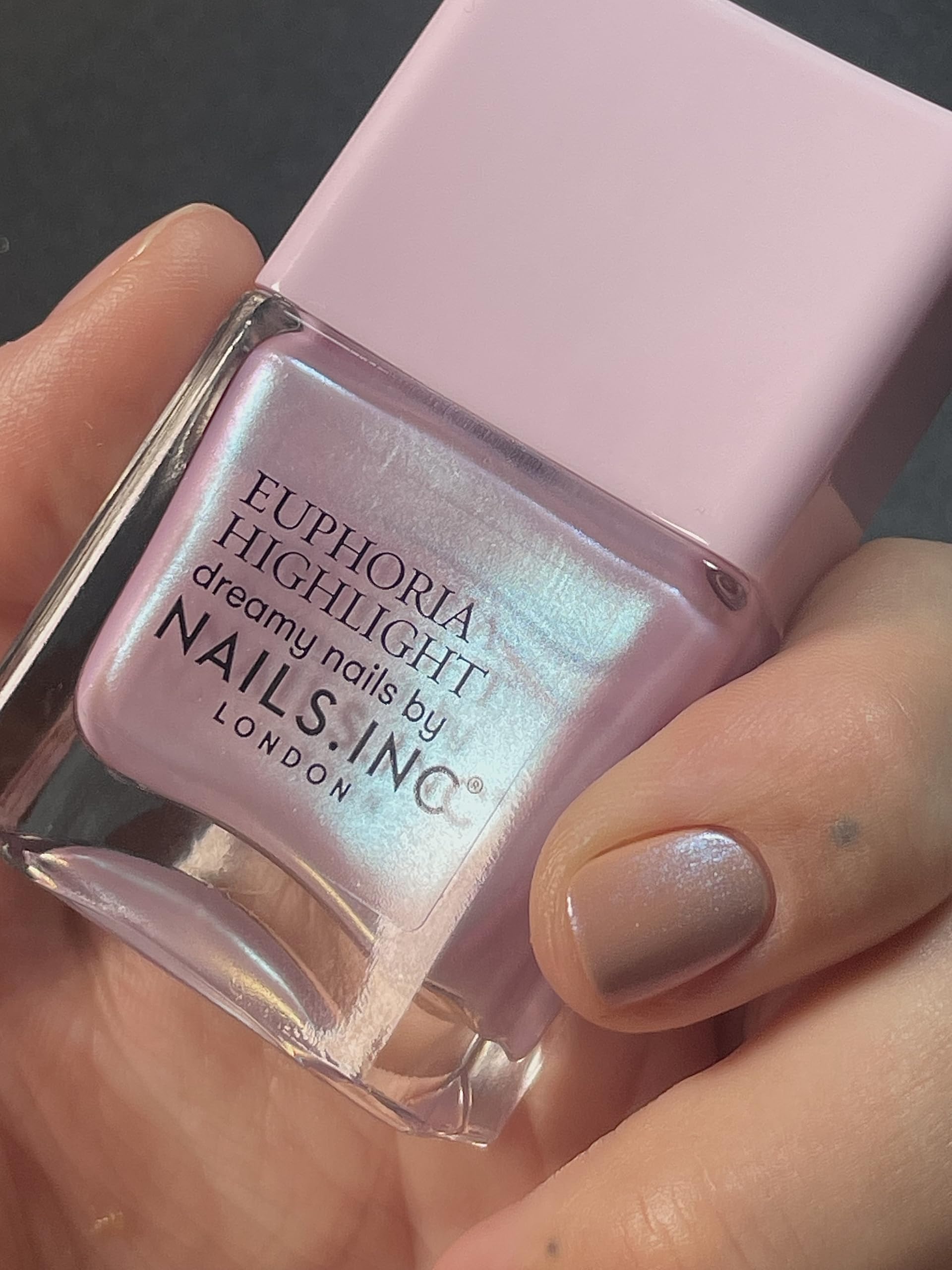 Nails Inc Euphoria Highlight, That Euphoria Life, Lila-Schimmer, kein Absplittern, langanhaltend, schnelltrocknend, lufttrocknend, professionelle Maniküre &amp; Pediküre, Finger- &amp; Zehennägel, veganer Nagellack, 14 ml 6