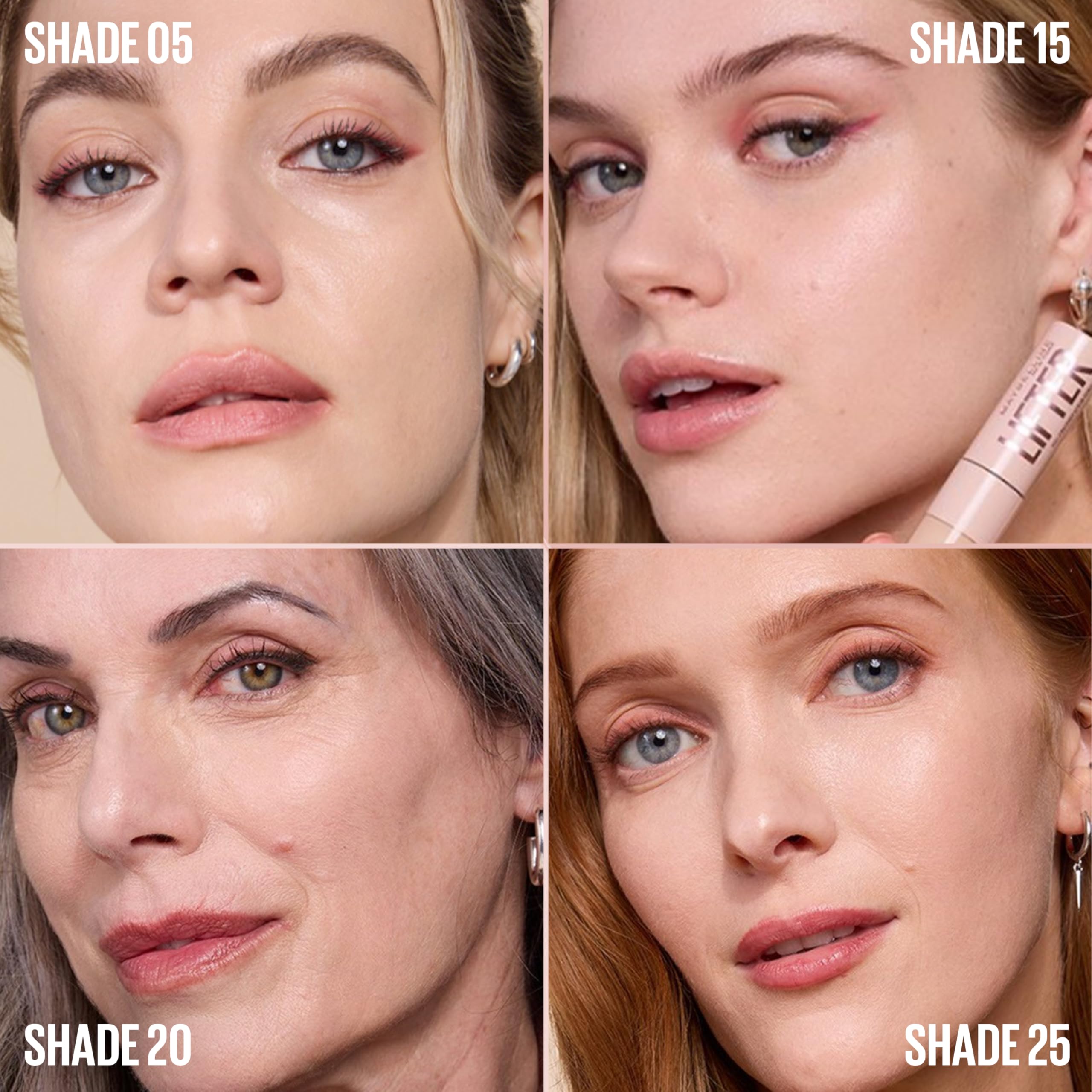 Maybelline New York Lifter Concealer - Full Coverage, Hydrate & Brighten with 2% Peptides & Caffeine, Shade 15 6