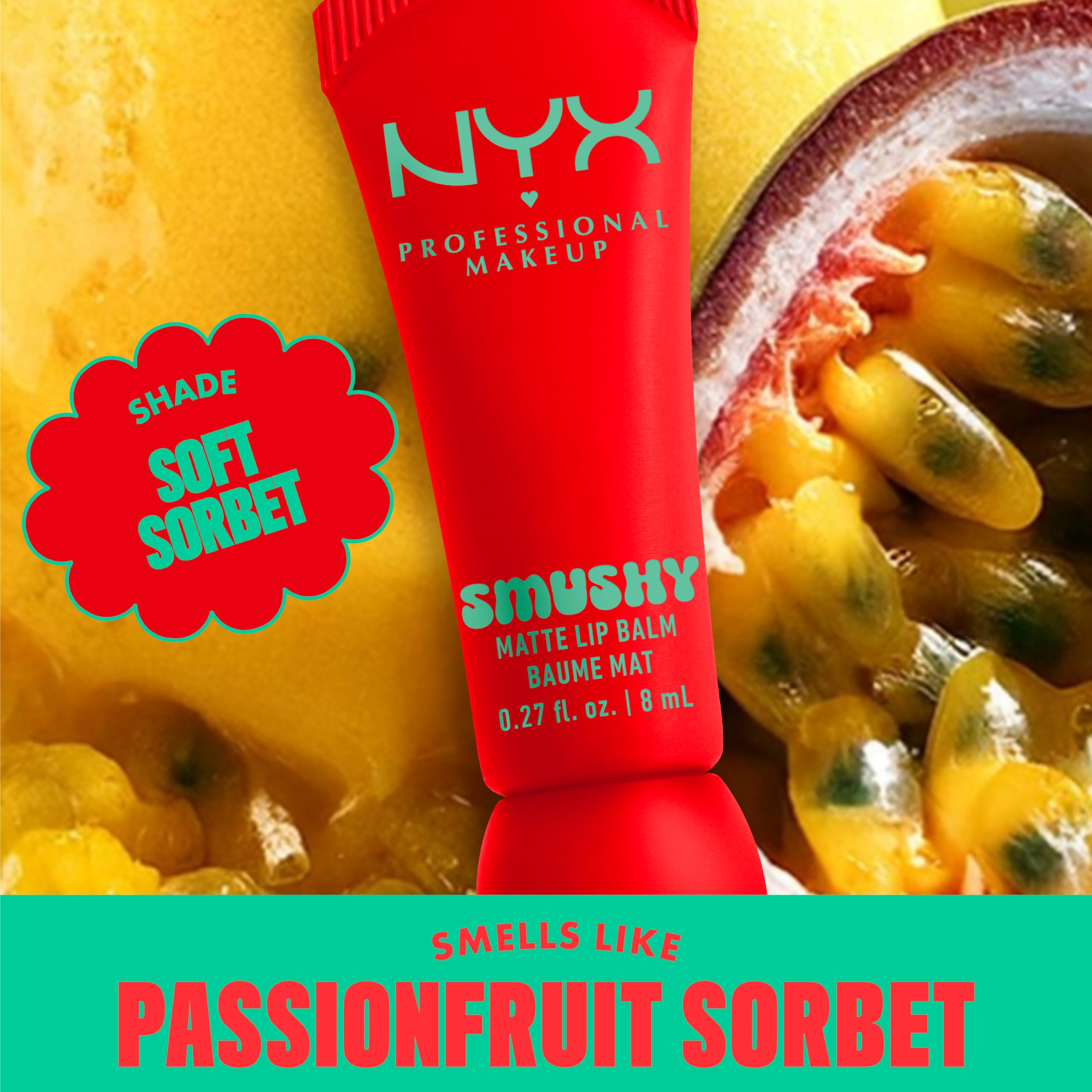 NYX Professional Makeup Smushy Matte Lip Balm in Soft Sorbet - Hydrating & Buildable Colour 3